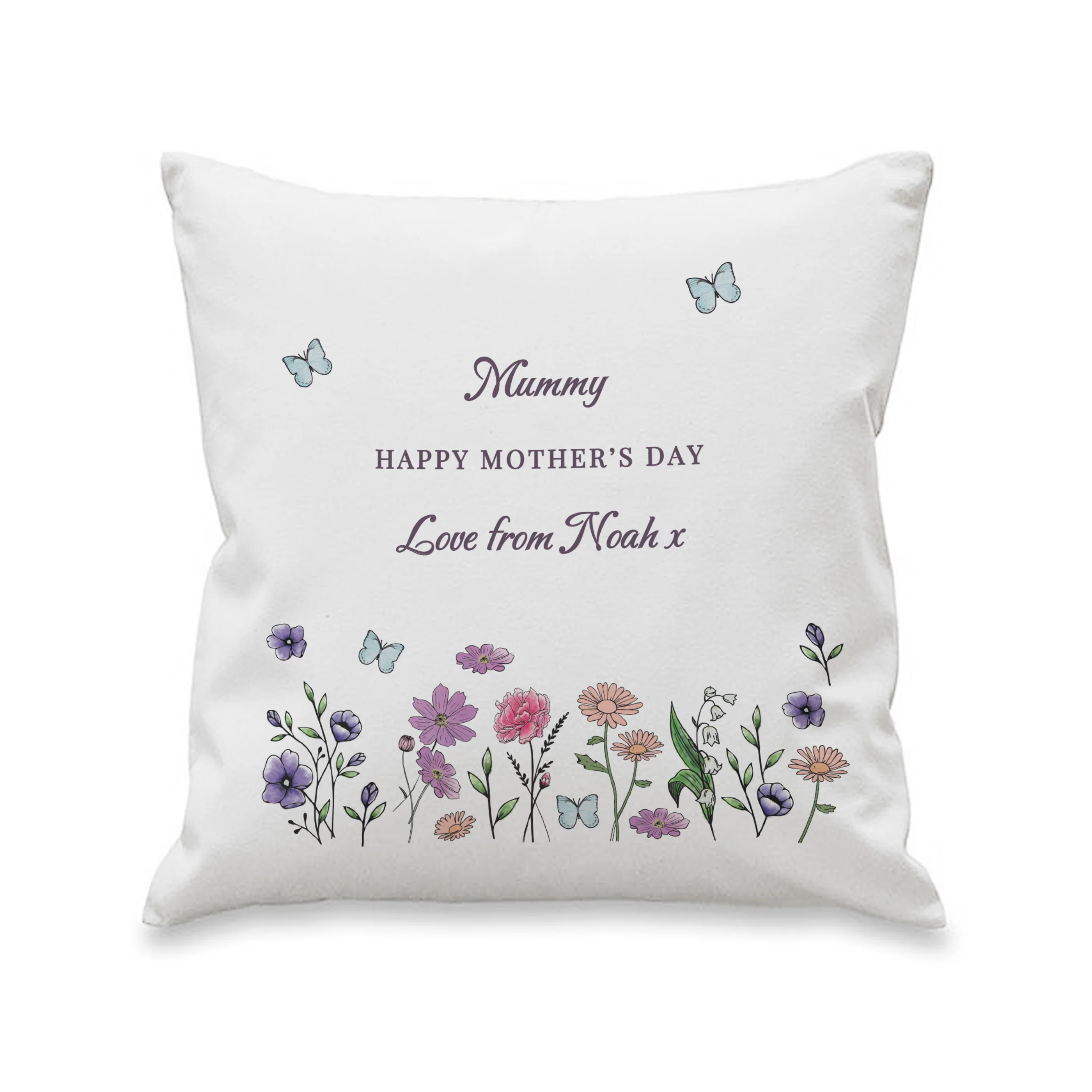 Personalised Wild Flowers Cushion - Image 5