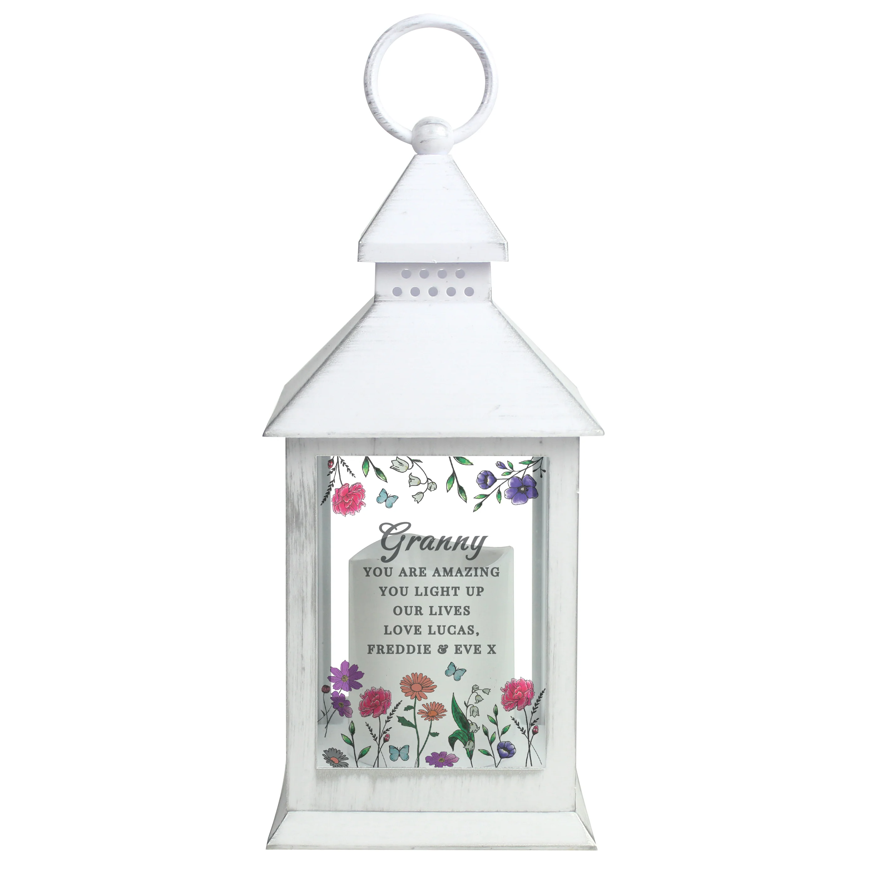 Personalised Wild Flowers LED Lantern - Image 5