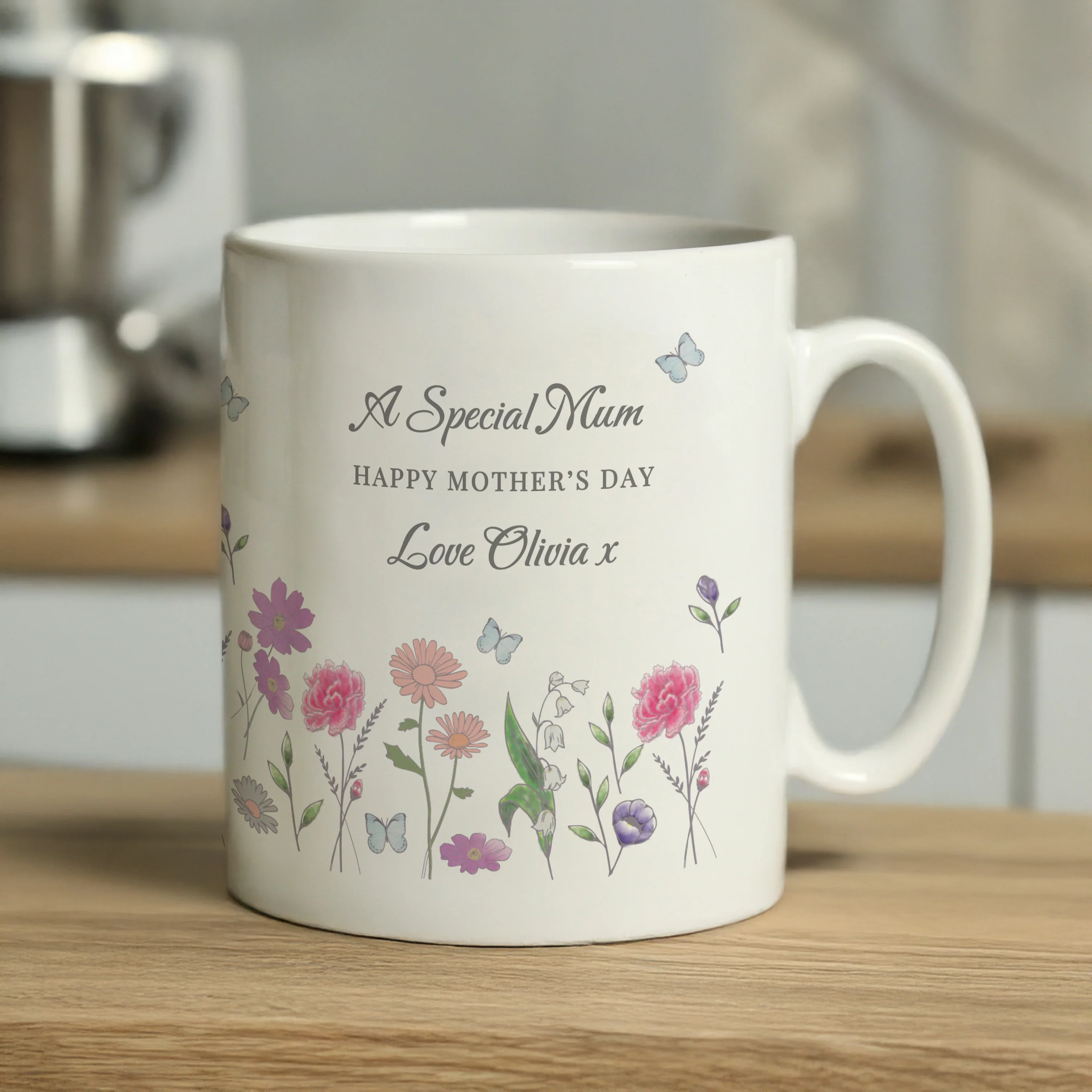 Personalised Wild Flowers Mug - Image 3