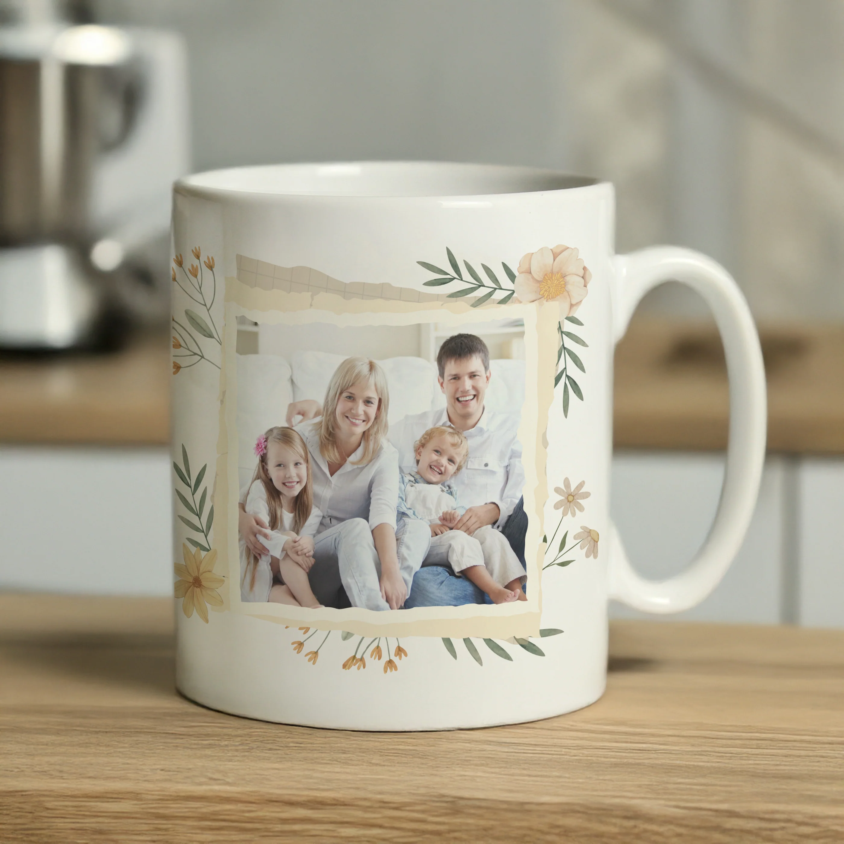 Personalised Wild Flowers Photo Upload Mug - Image 4