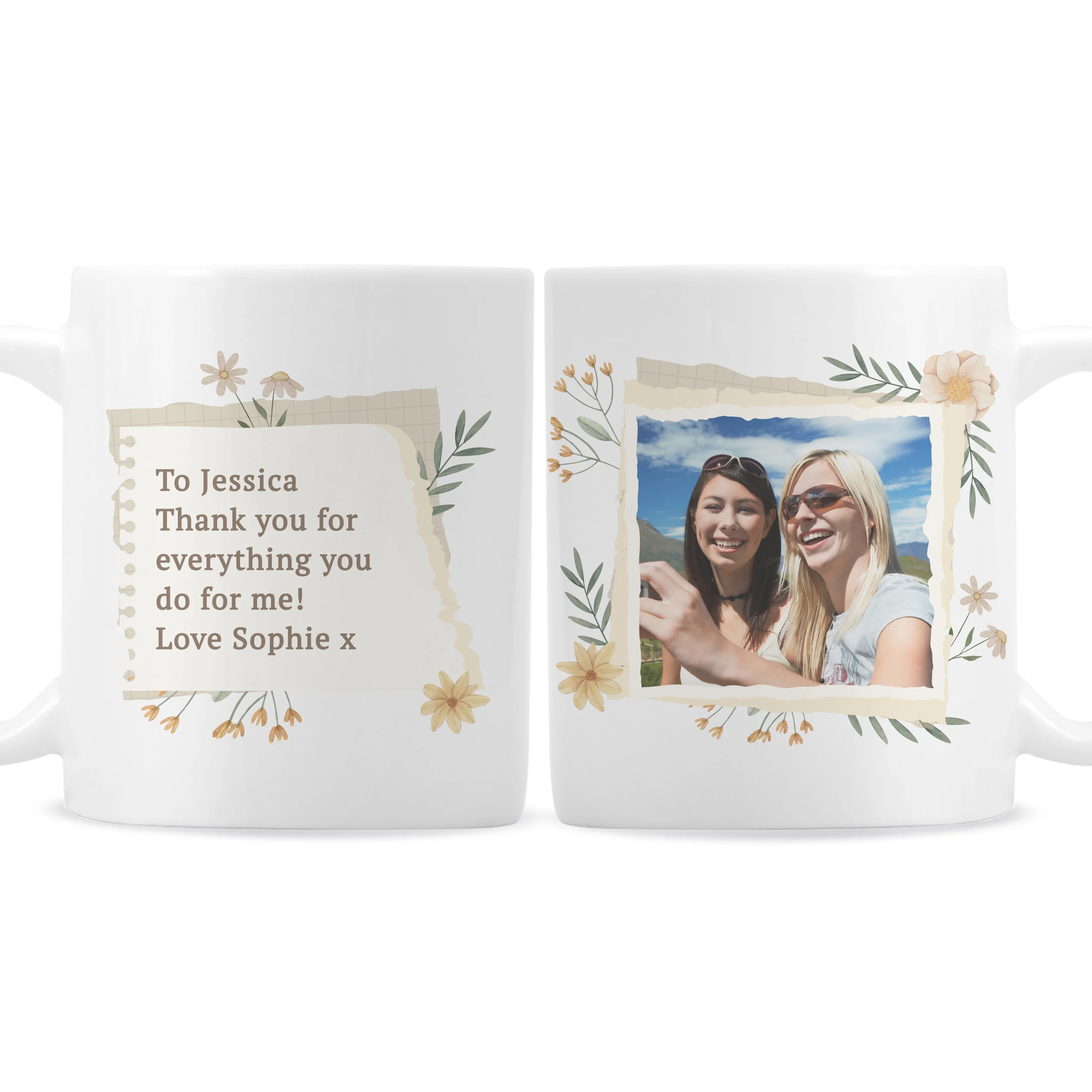 Personalised Wild Flowers Photo Upload Mug - Image 5