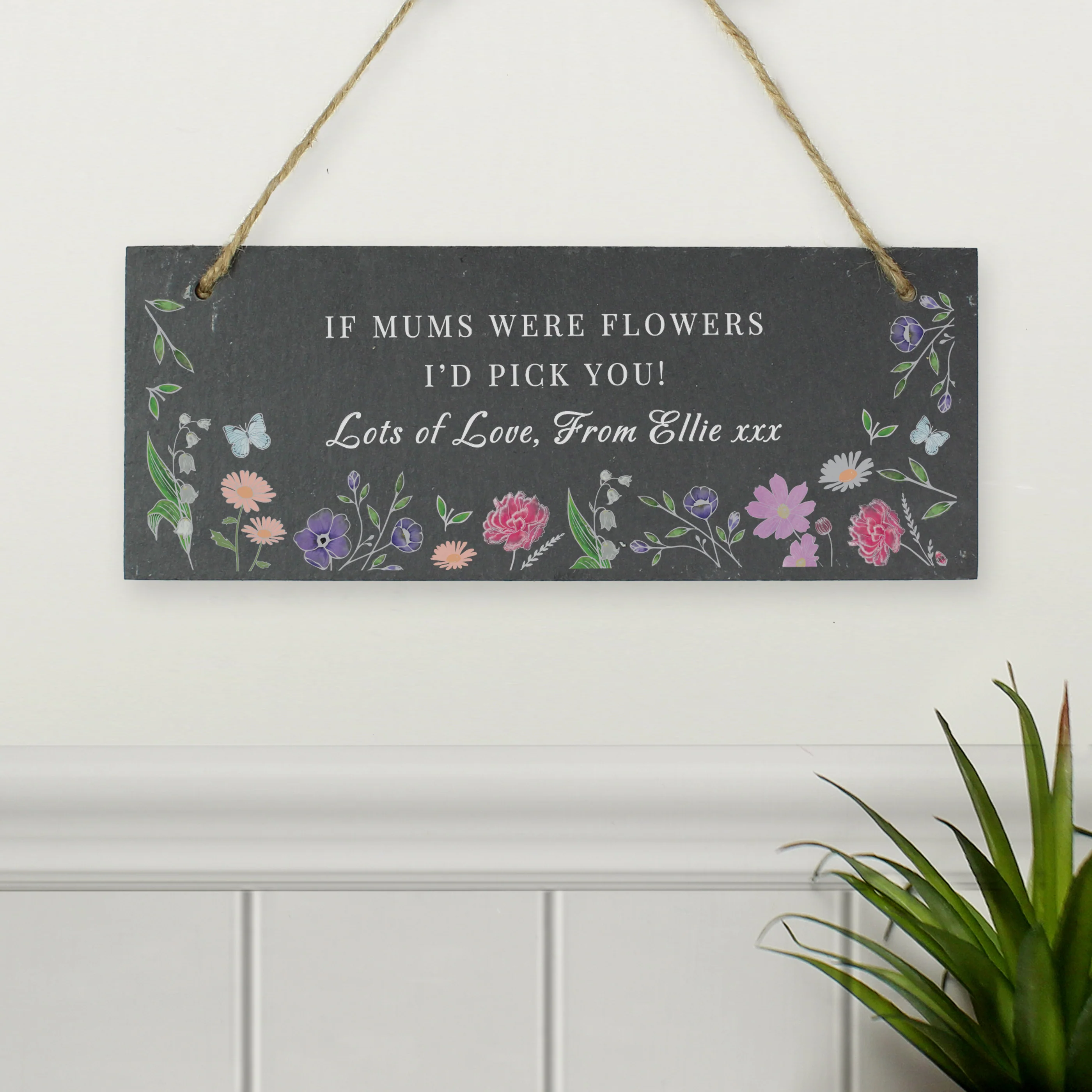 Personalised Wild Flowers Slate Garden Sign - Image 3