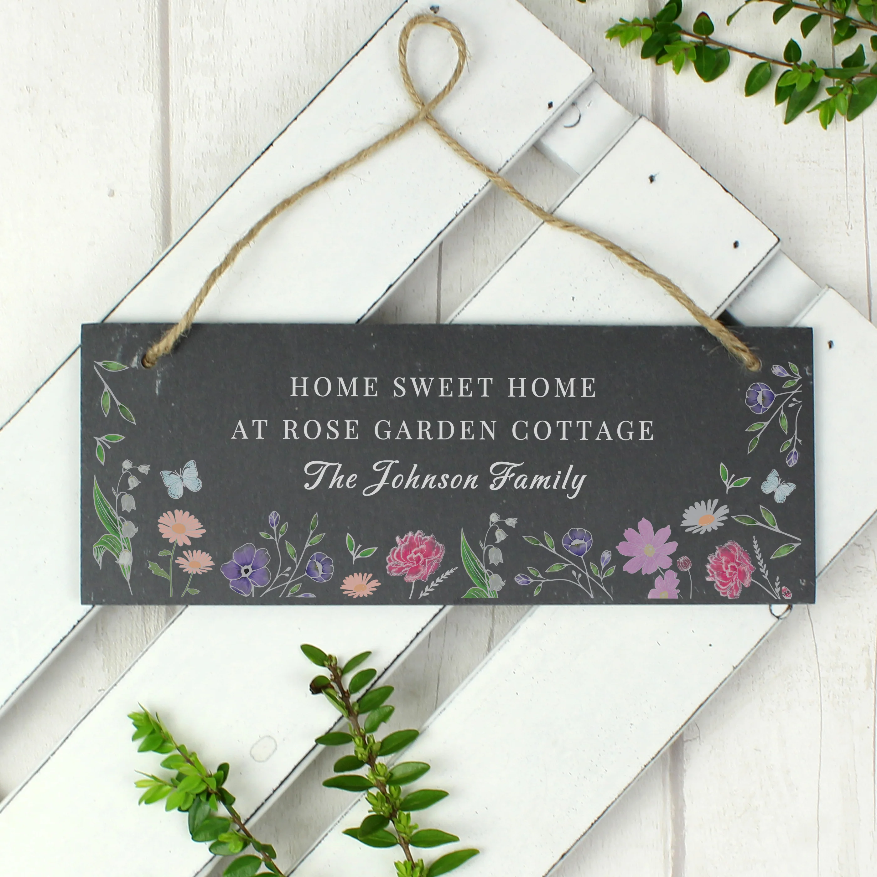 Personalised Wild Flowers Slate Garden Sign - Image 4
