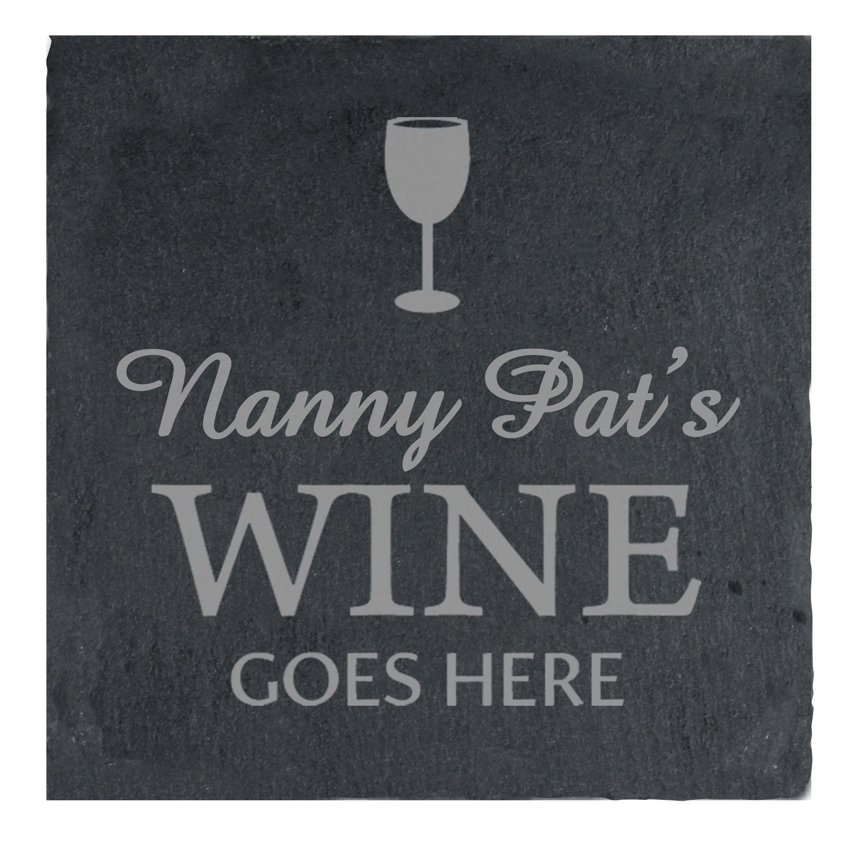 Personalised Wine Goes Here... Single Slate Coaster - Image 6