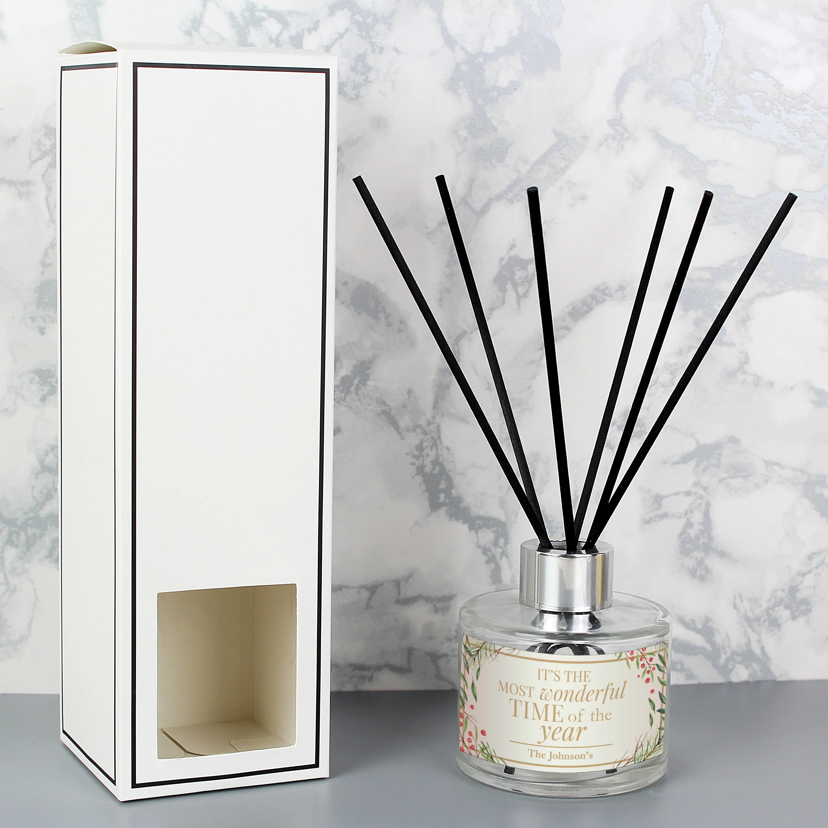 Personalised 'Wonderful Time of The Year' Christmas Reed Diffuser - Image 6