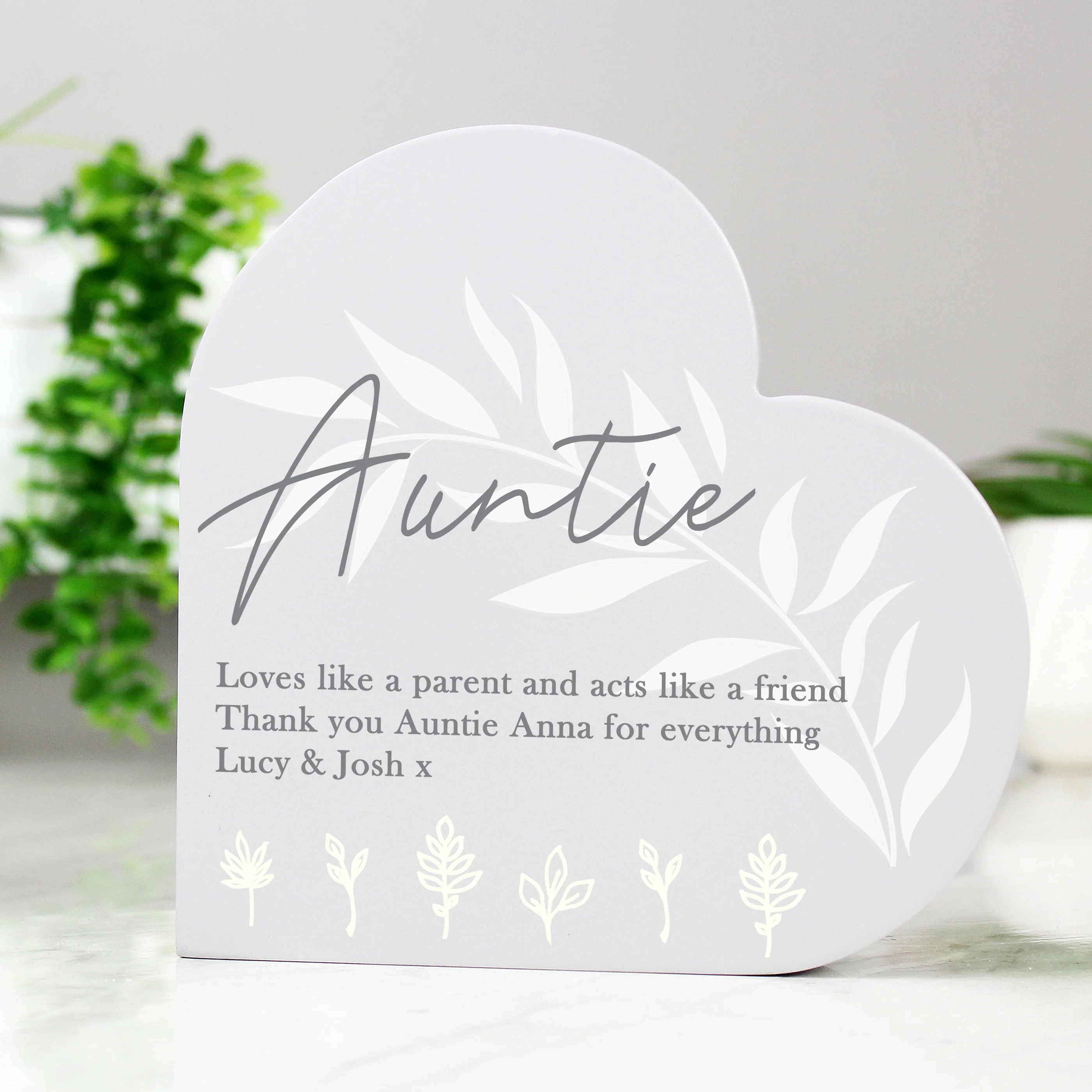 Personalised Wooden Heart Ornament - Image 3