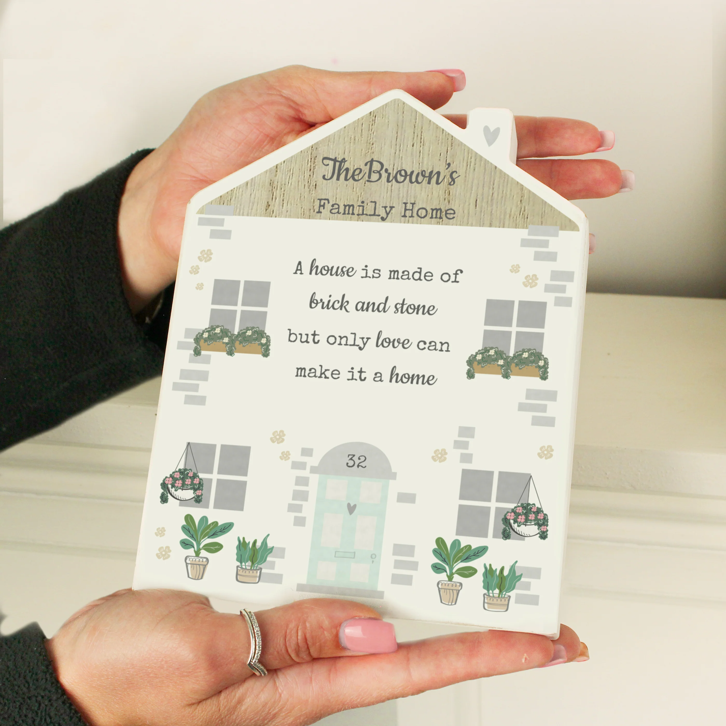 Personalised Wooden House Ornament