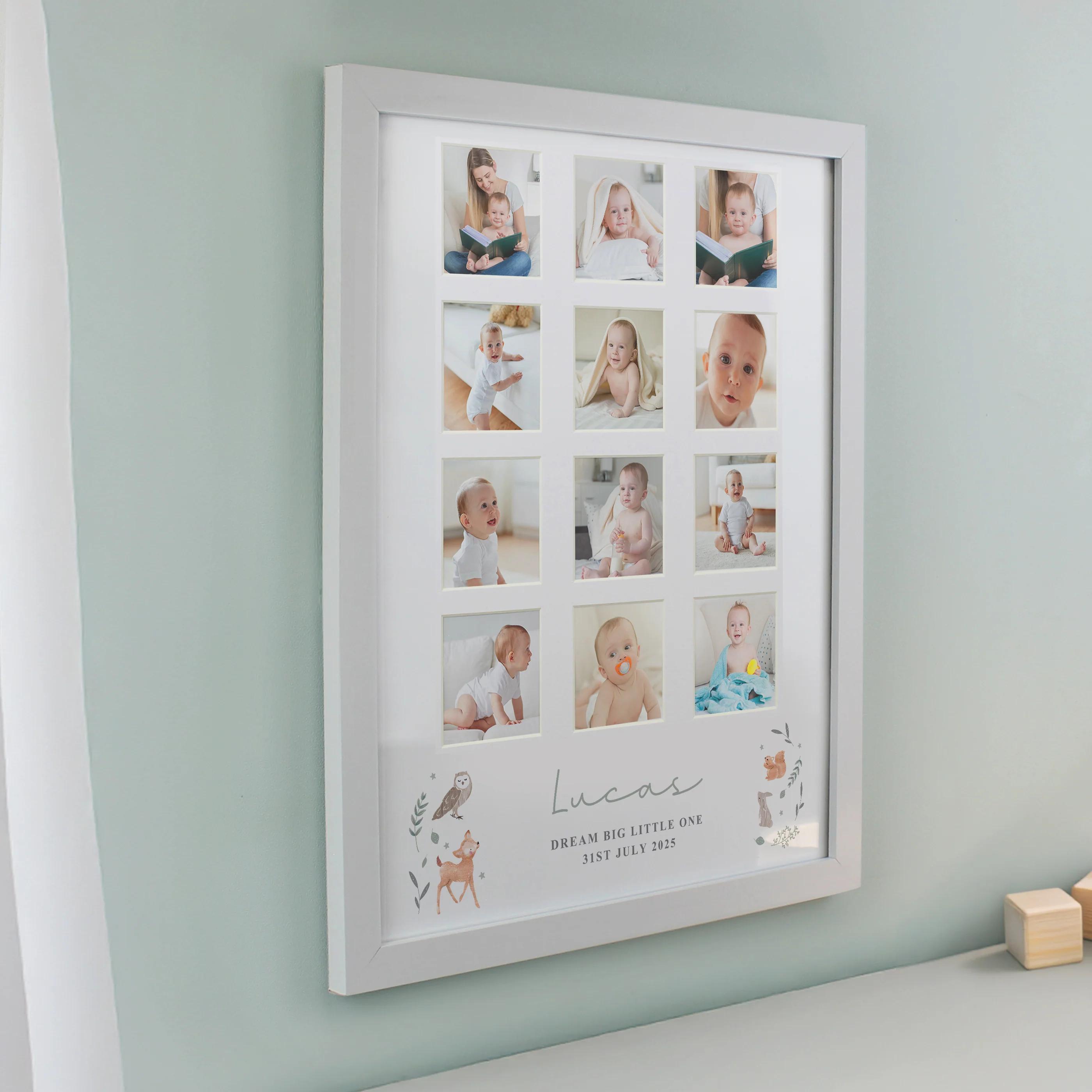 Personalised Woodland Animal White Multi Photo Frame - Image 2