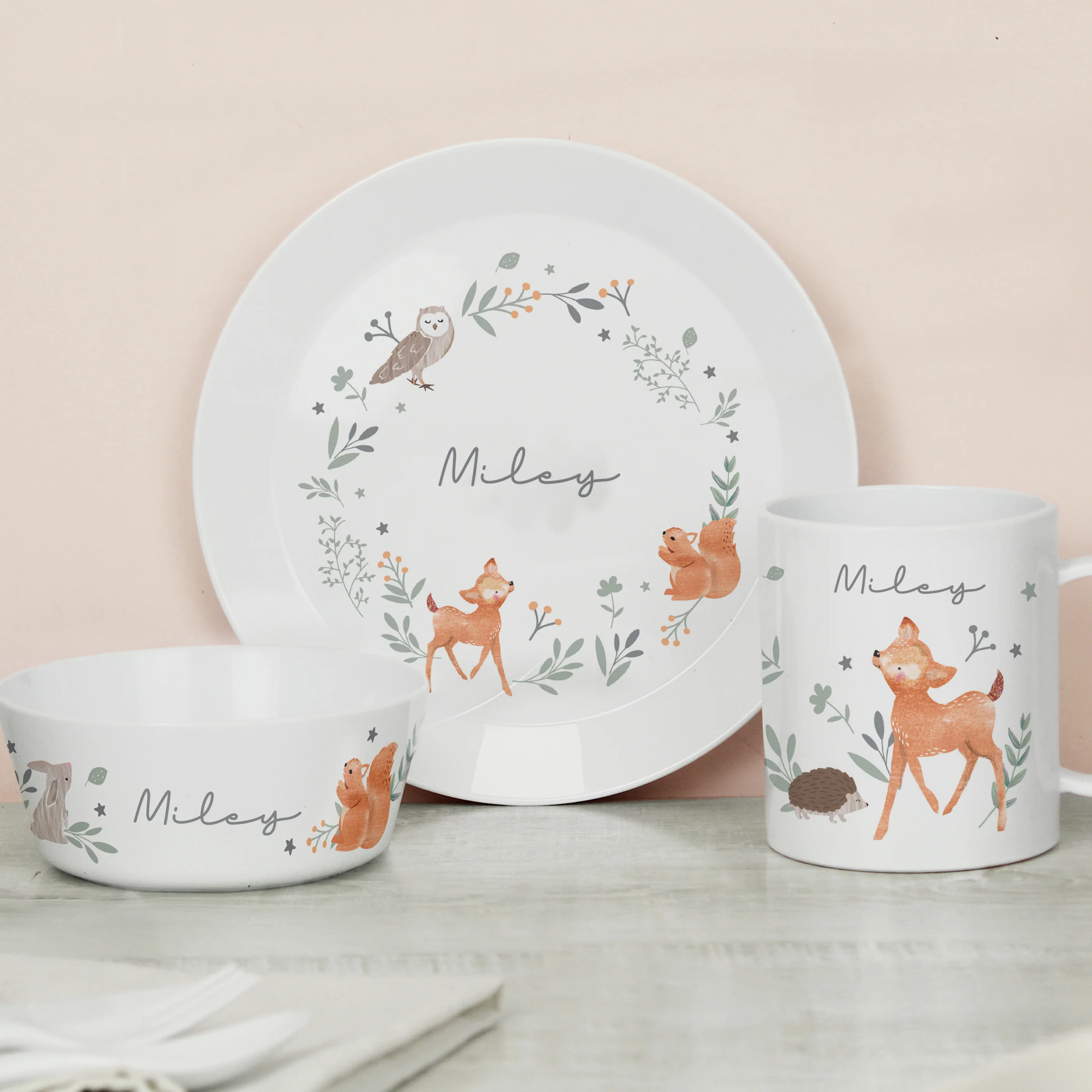Personalised Woodland Animals Plate - Image 4
