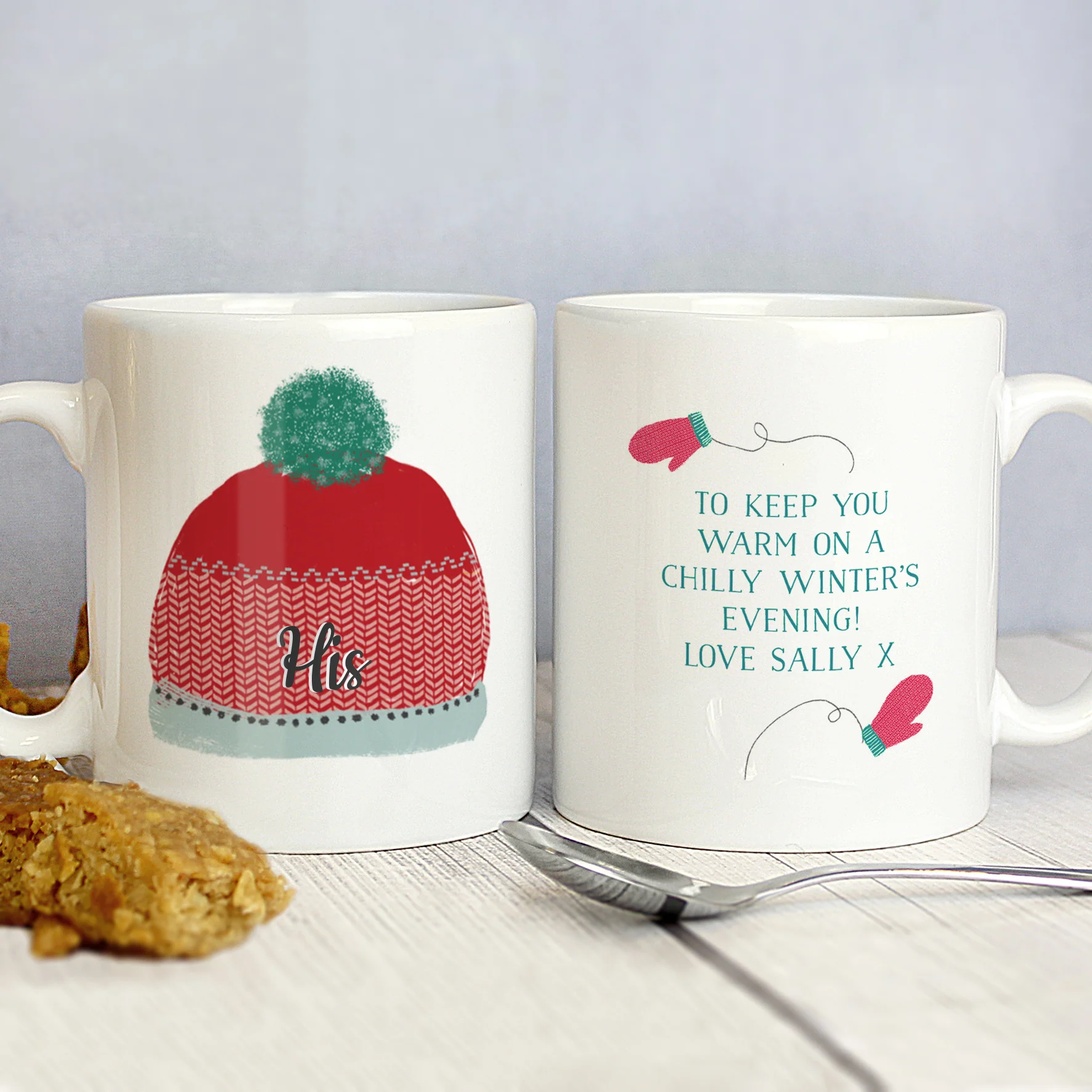 Personalised Woolly Hats Mug Set - Image 3