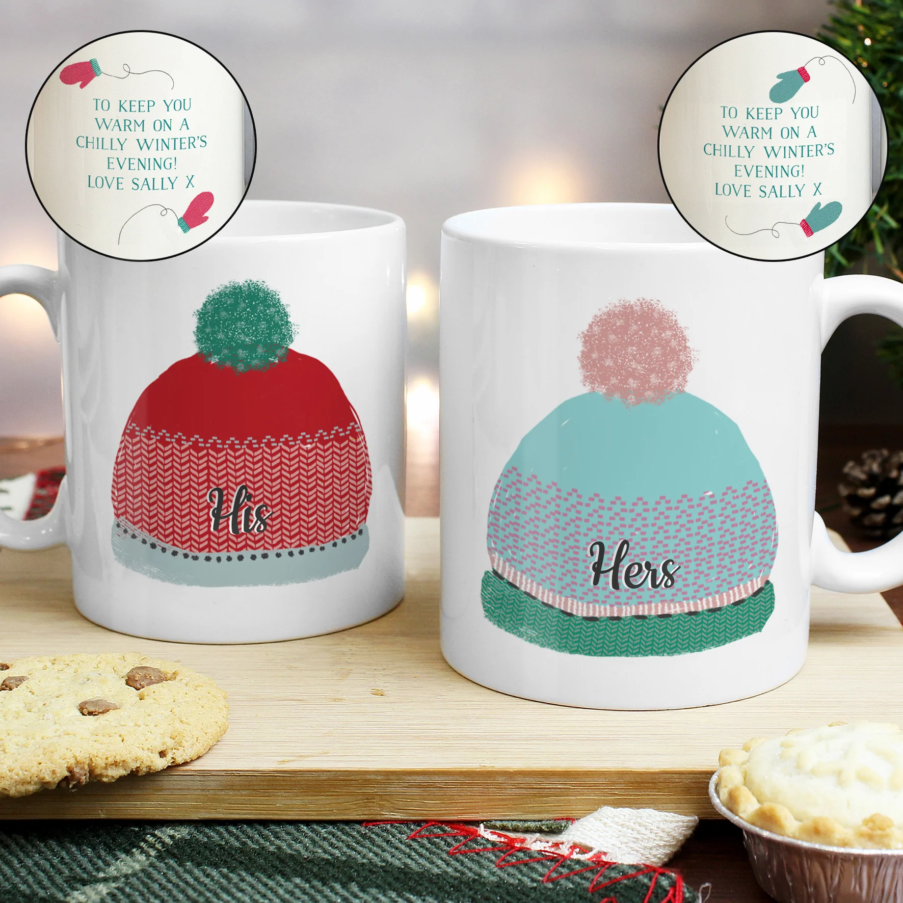 Personalised Woolly Hats Mug Set - Image 6