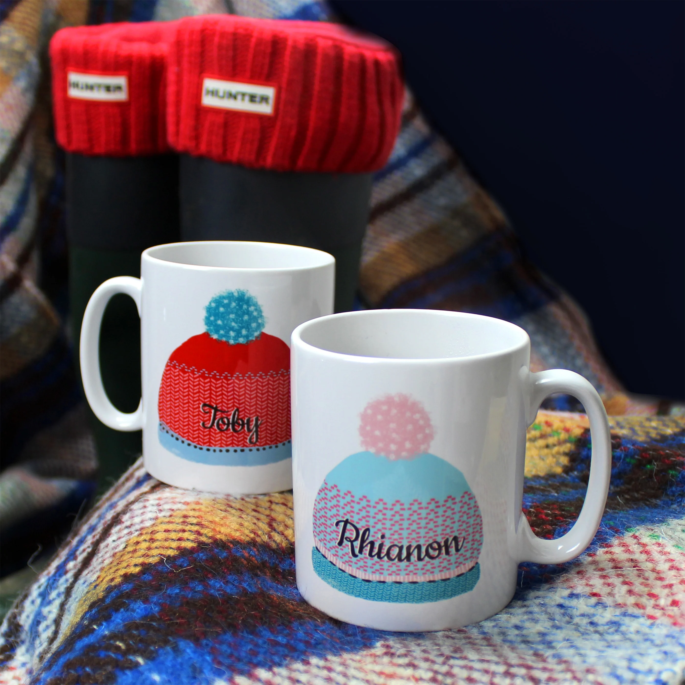 Personalised Woolly Hats Mug Set - Image 7