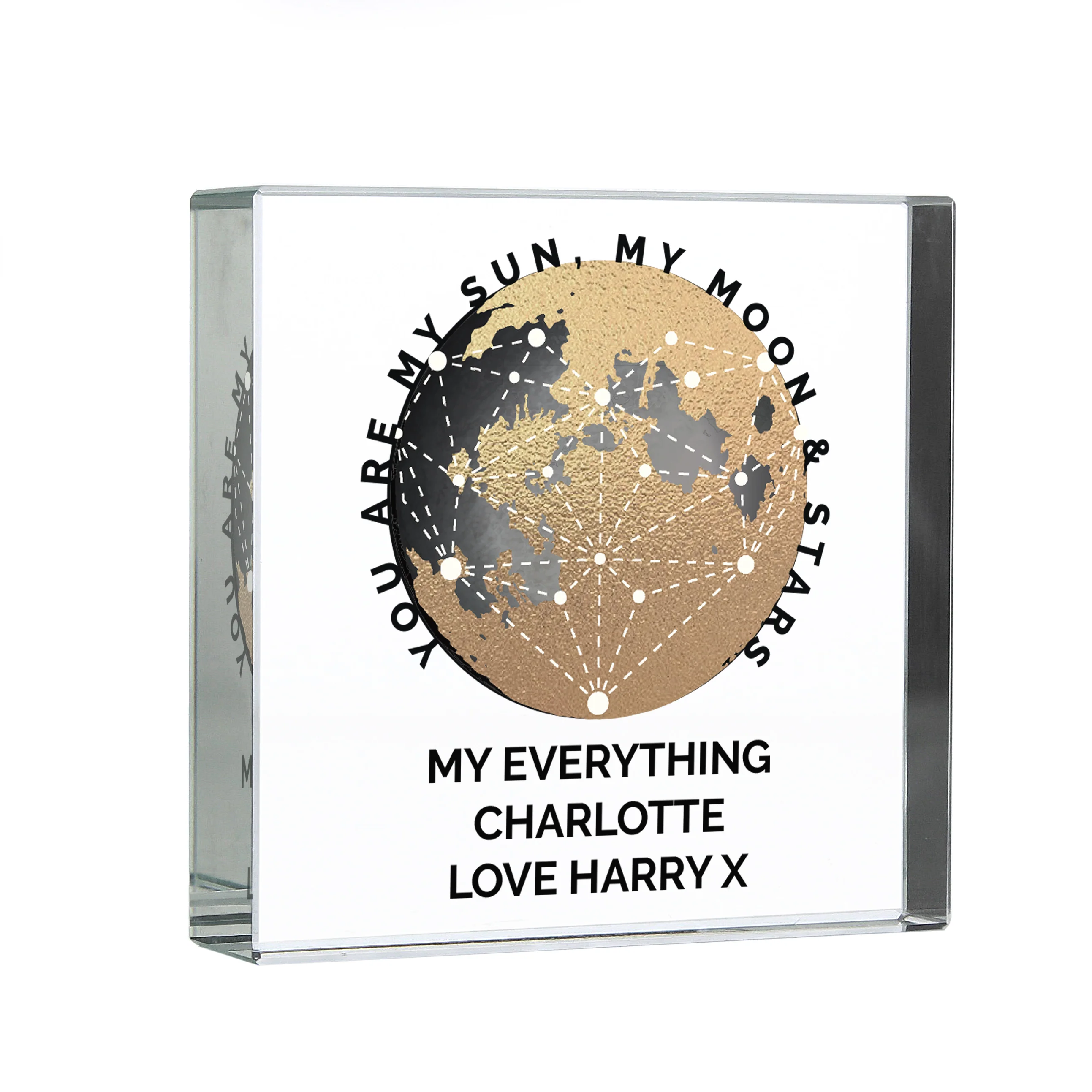 Personalised You Are My Sun My Moon Crystal Token - Image 2