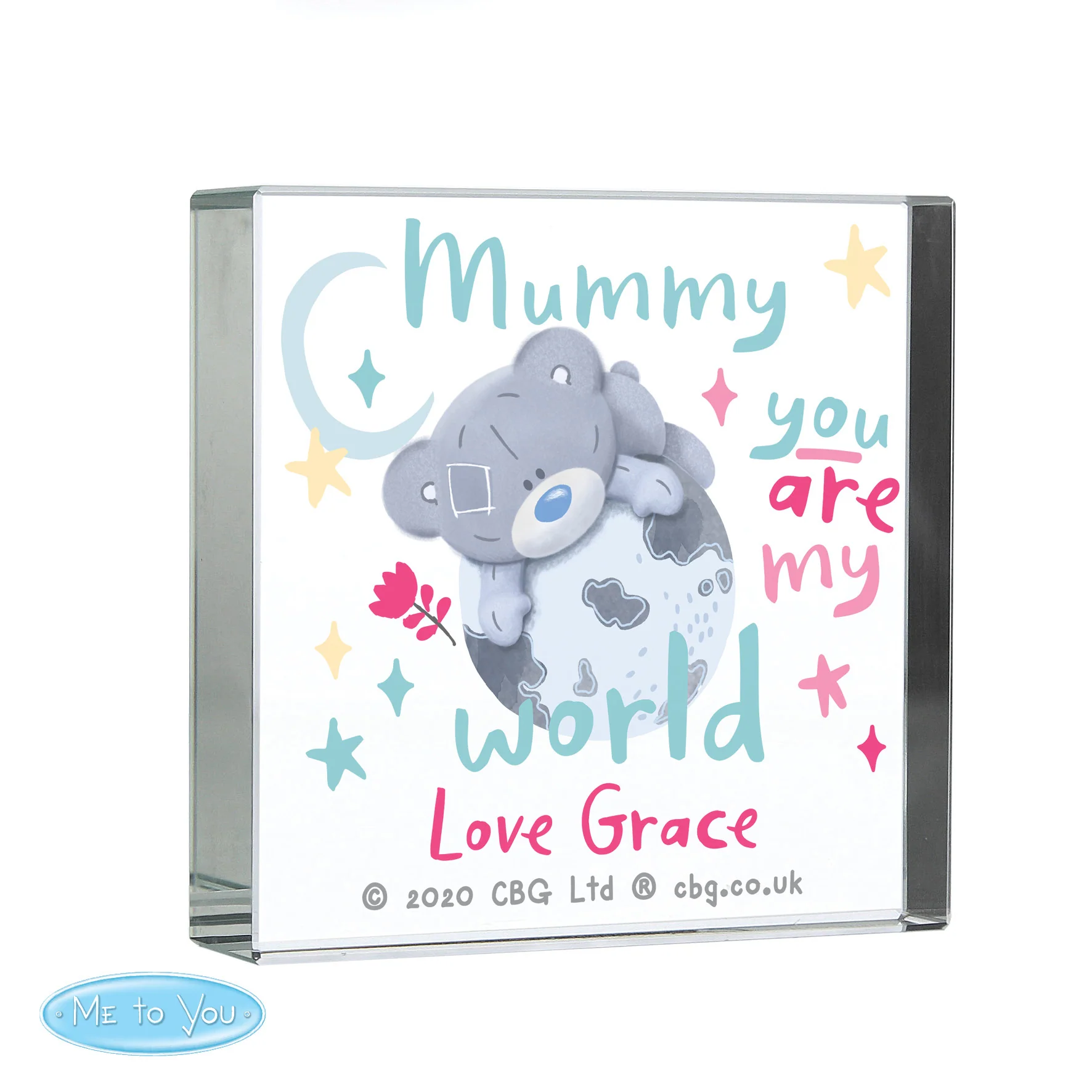 Personalised You Are My World Me To You Crystal Token - Image 2