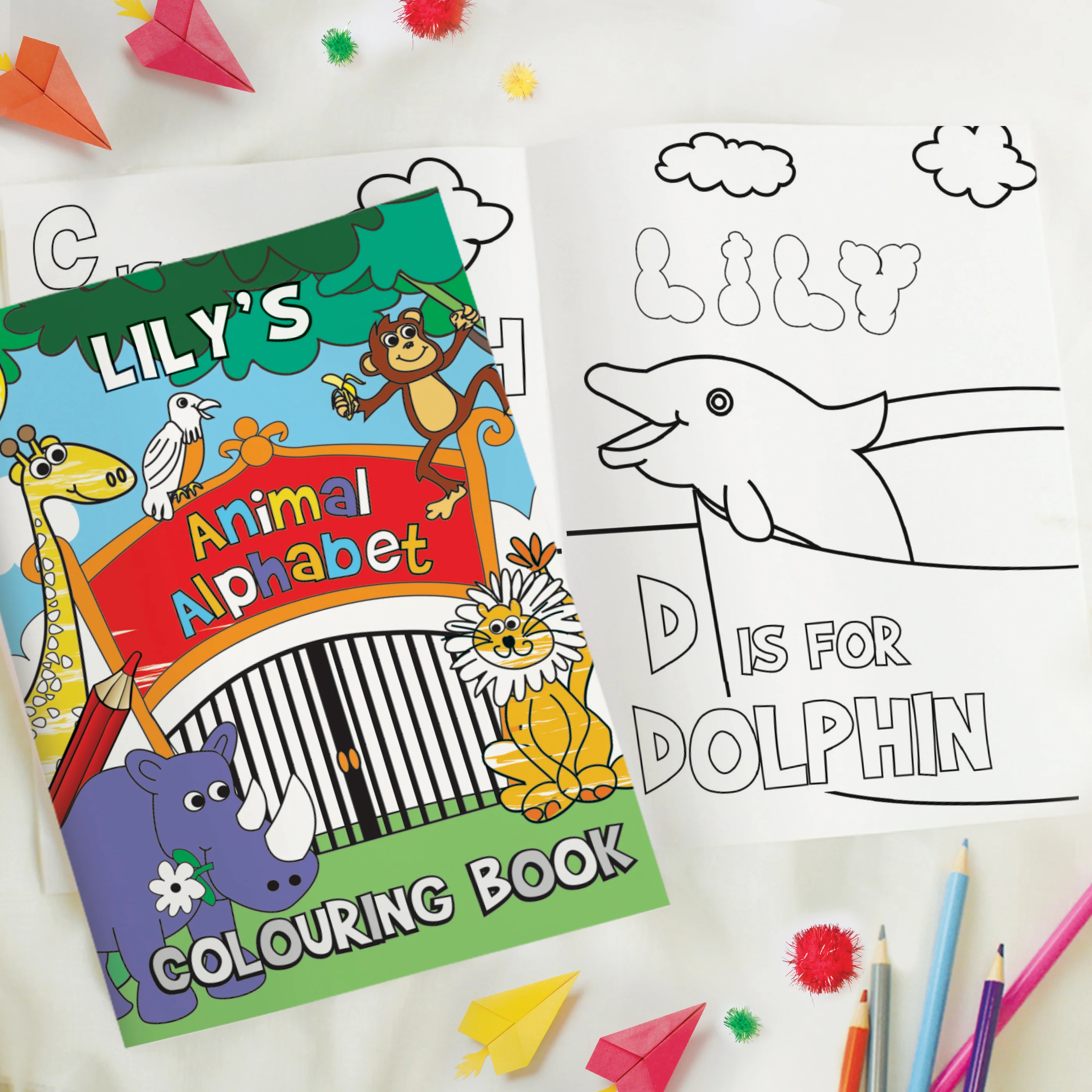 Personalised Zoo Colouring Book - Image 4