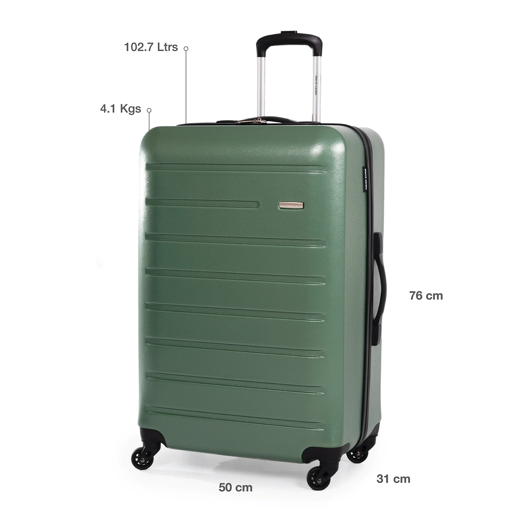 Pierre Cardin Hard Shell Lightweight 4 Wheel Durable Travel Suitcase. - Image 3