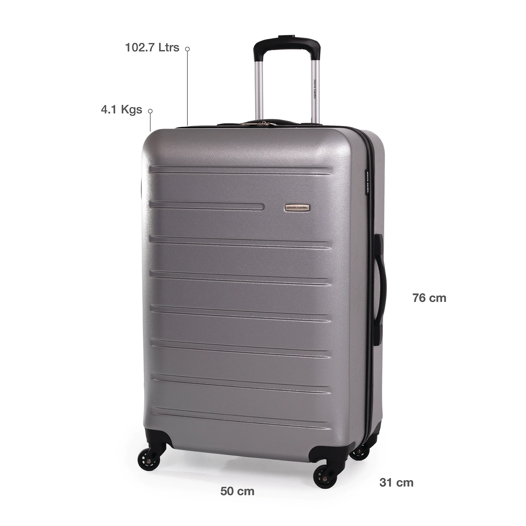 Pierre Cardin Hard Shell Lightweight 4 Wheel Durable Travel Suitcase. - Image 4