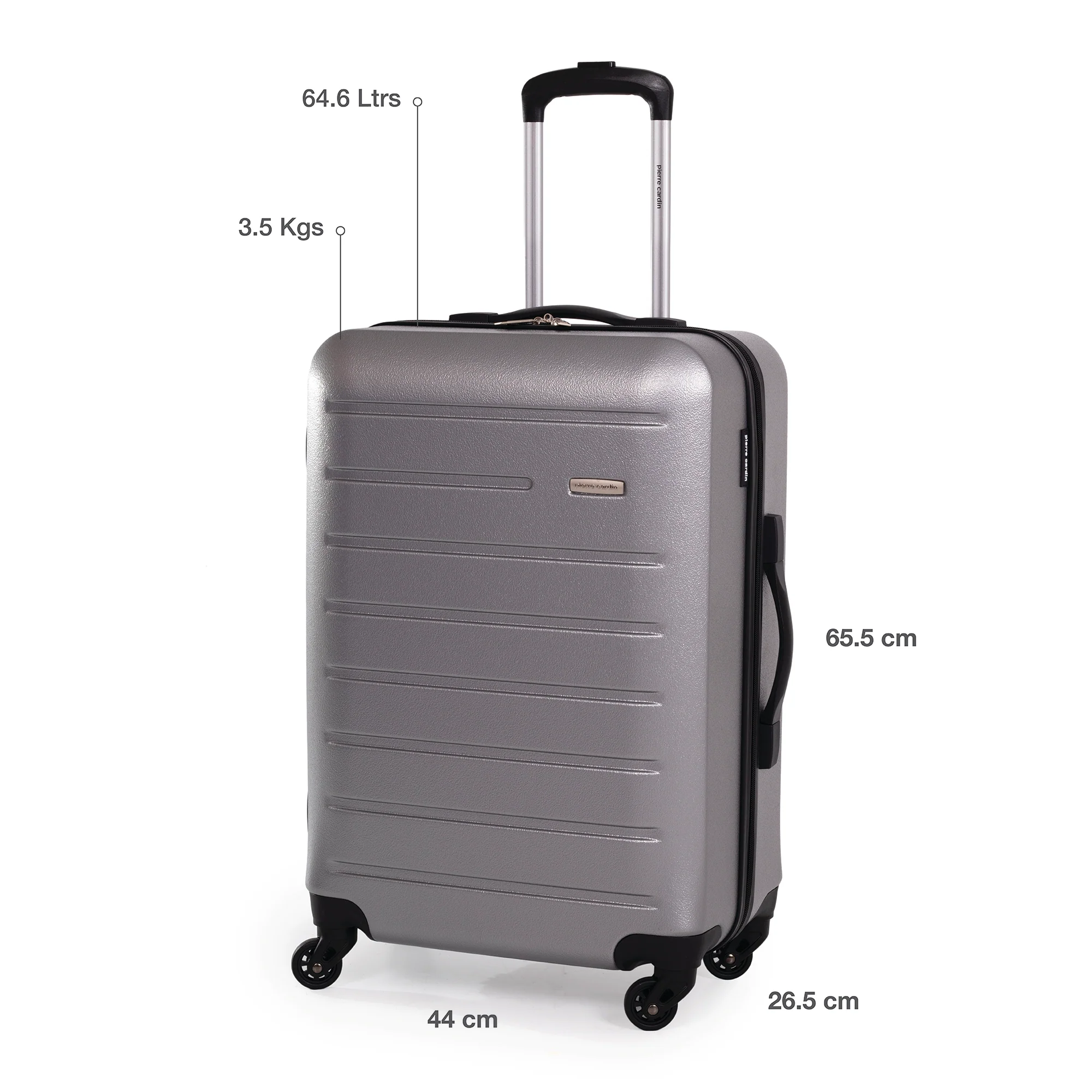 Pierre Cardin Hard Shell Lightweight 4 Wheel Durable Travel Suitcase. - Image 5