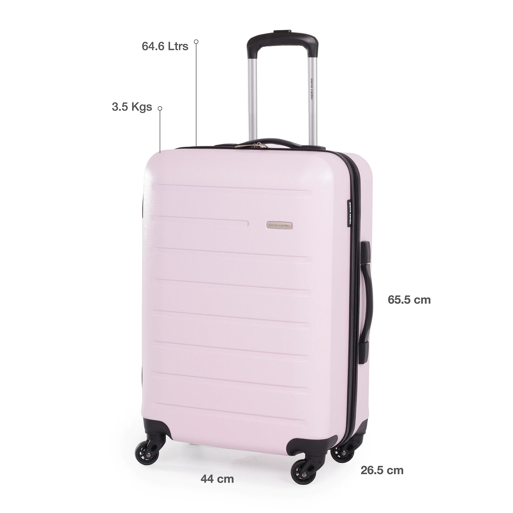Pierre Cardin Hard Shell Lightweight 4 Wheel Durable Travel Suitcase. - Image 3