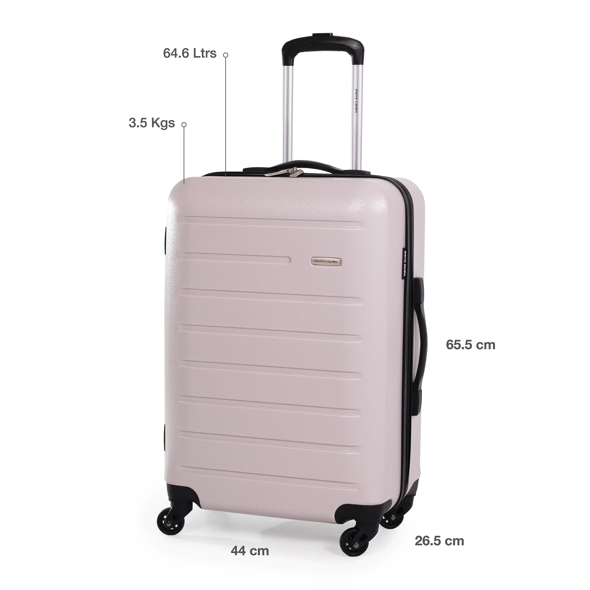 Pierre Cardin Hard Shell Lightweight 4 Wheel Durable Travel Suitcase. - Image 4