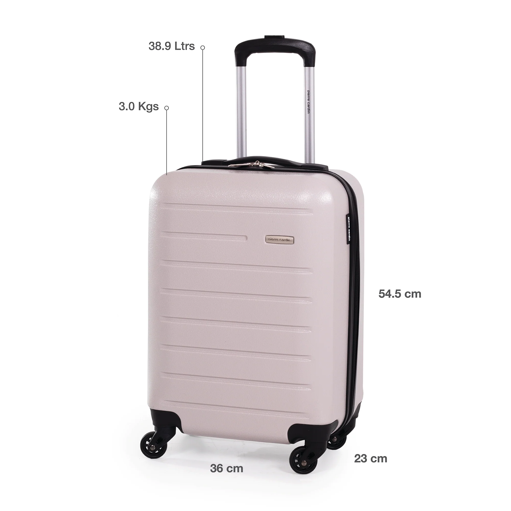 Pierre Cardin Hard Shell Lightweight 4 Wheel Durable Travel Suitcase. - Image 5