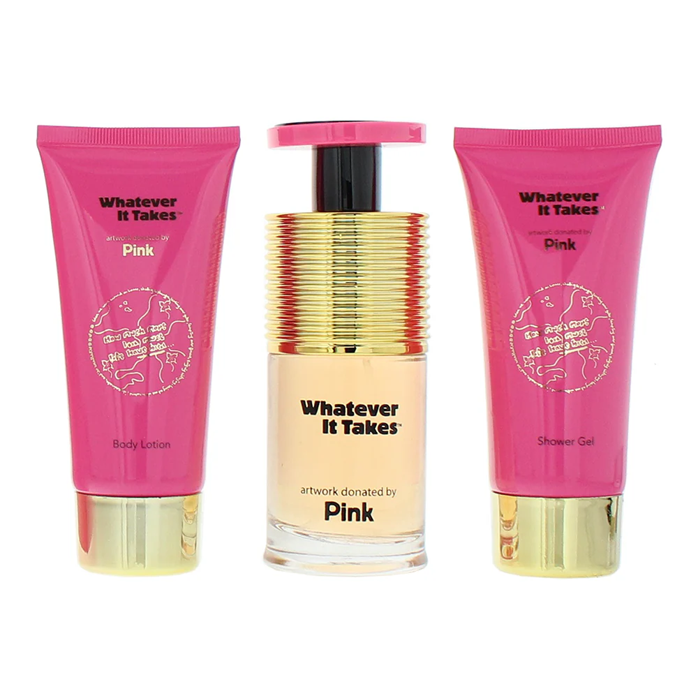 Pink Whatever It Takes 3 Piece Gift Set: Eau De Parfum 100ml - Body Lotion 100ml - Image 2
