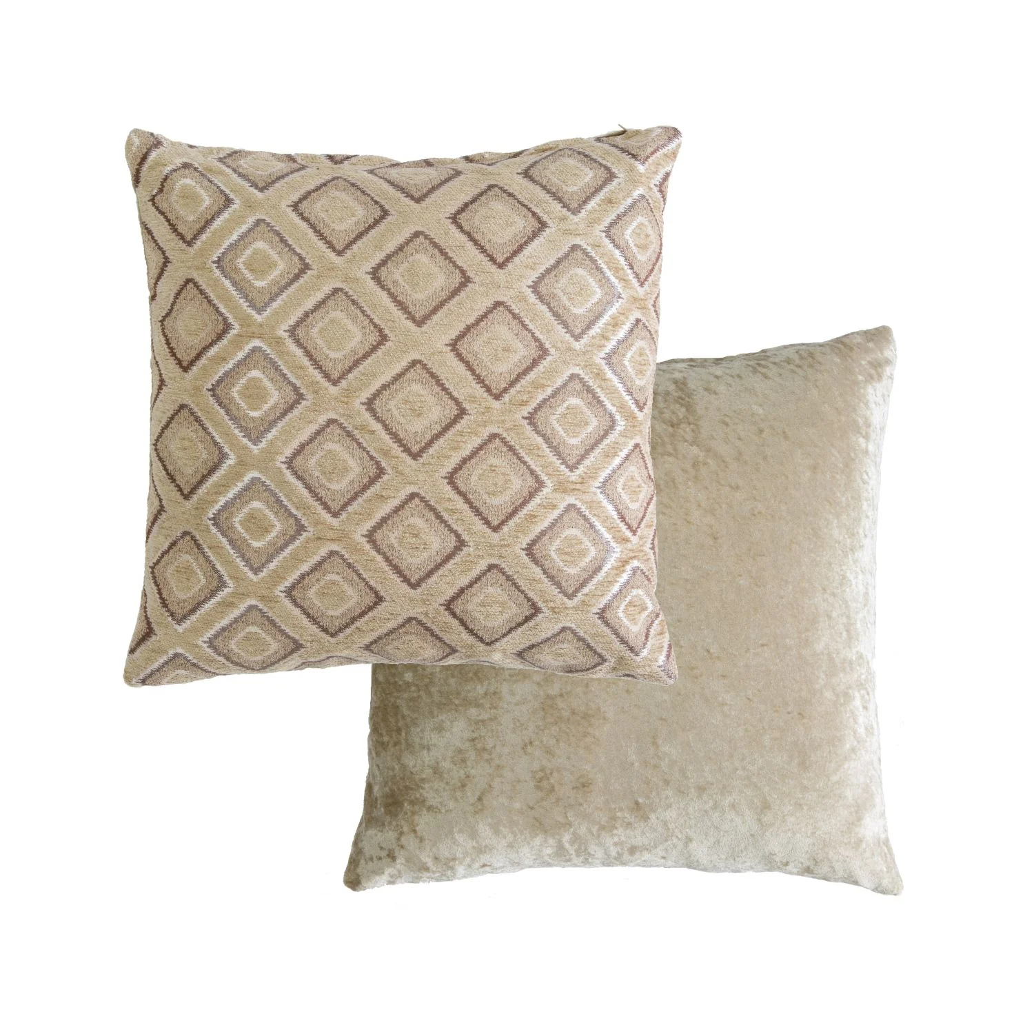Pisa Geometric Jacquard Cushion Cover in Beige - Image 2