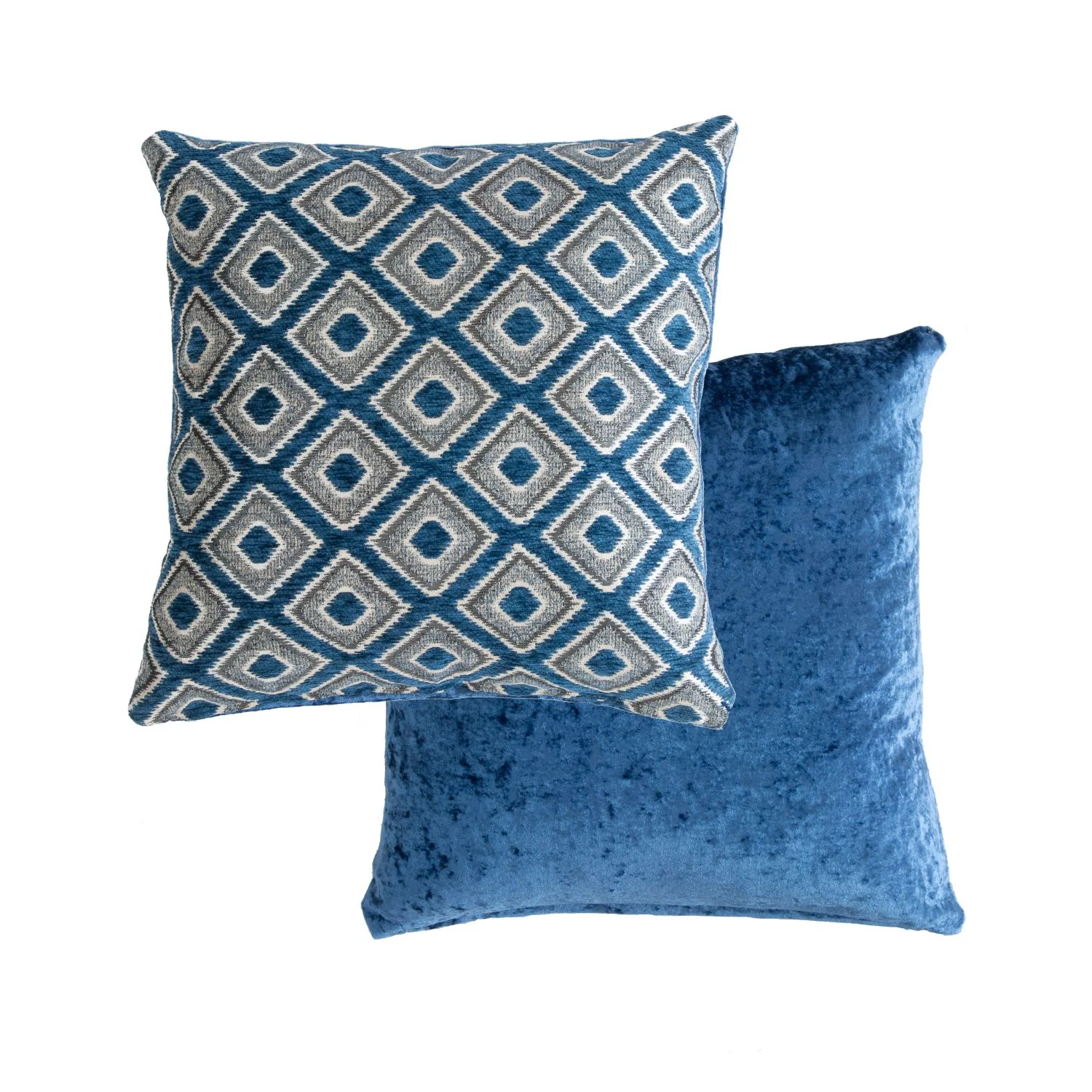 Pisa Geometric Jacquard Cushion Cover in Navy - Image 2