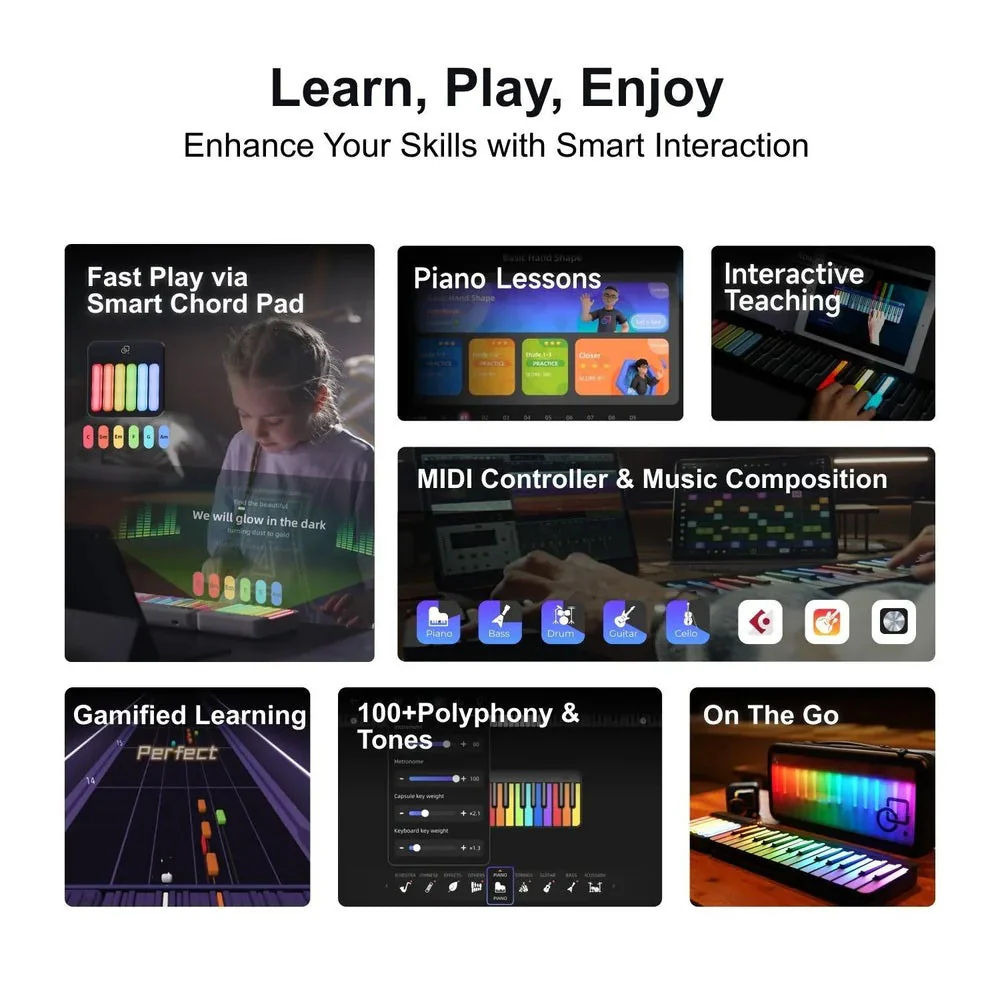 PopuPiano Smart Portable Piano MIDI Keyboard Controller - Image 4