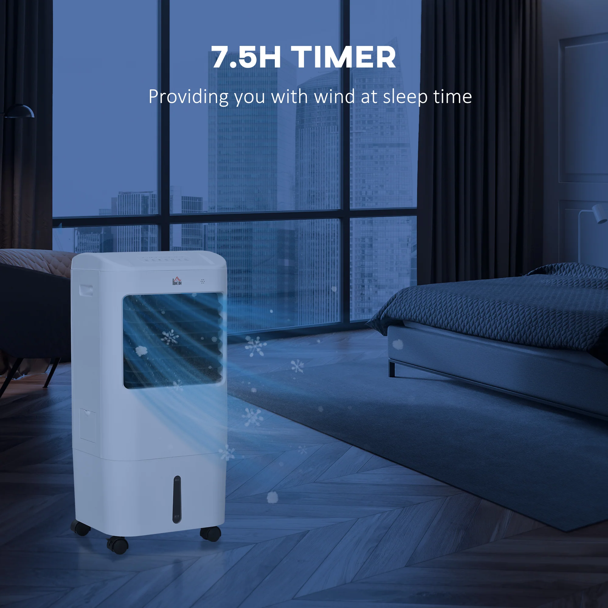 Portable Air Cooler with Humidifier, Remote, Timer, Oscillation, Ice Packs - Image 8