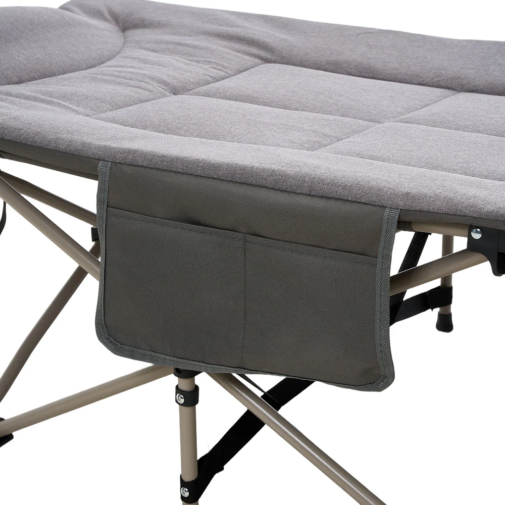 Portable Folding Camping Cot Camping bed with Headrest - Image 8