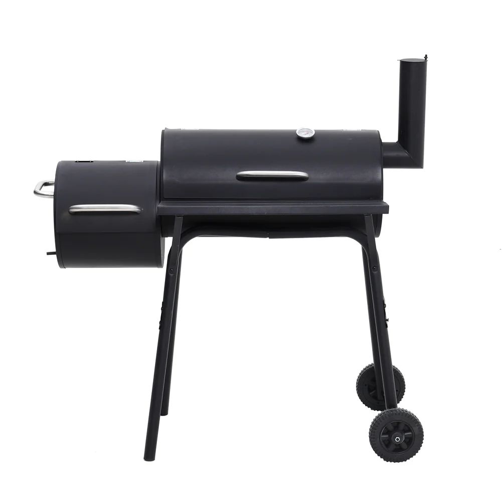 Portable Outdoor Charcoal BBQ Grill With Offset Smoker - Image 3