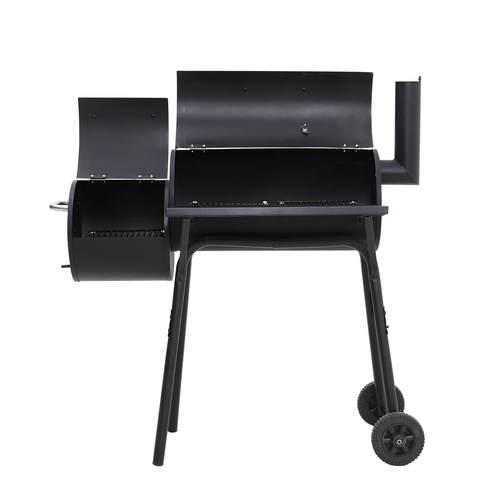 Portable Outdoor Charcoal BBQ Grill With Offset Smoker - Image 6