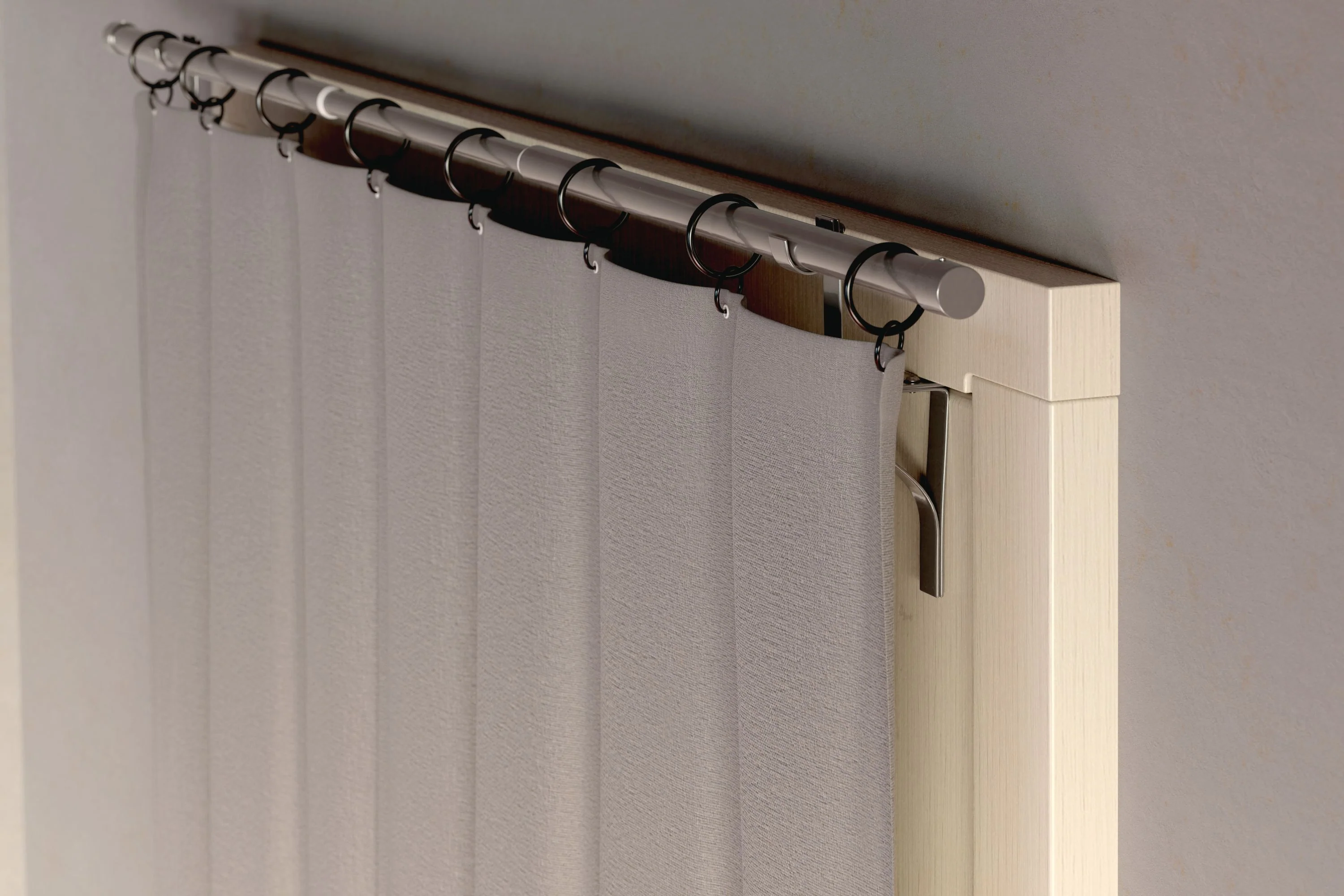PortePole - Extendable Door Curtain Pole In Black - Image 3