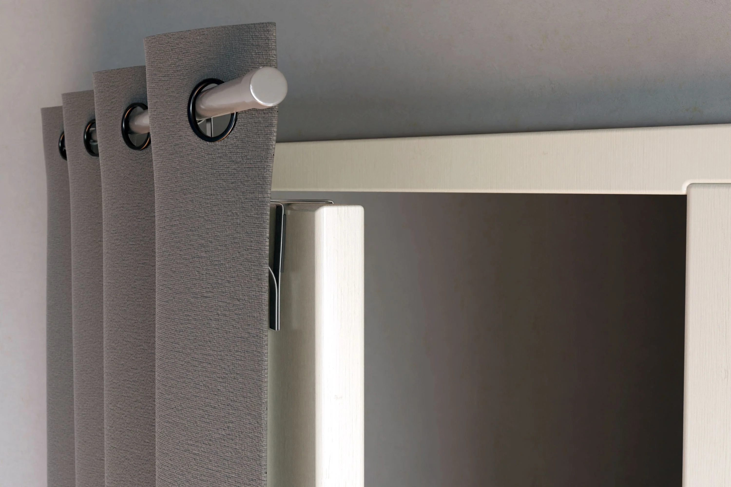 PortePole - Extendable Door Curtain Pole In Silver - Image 4