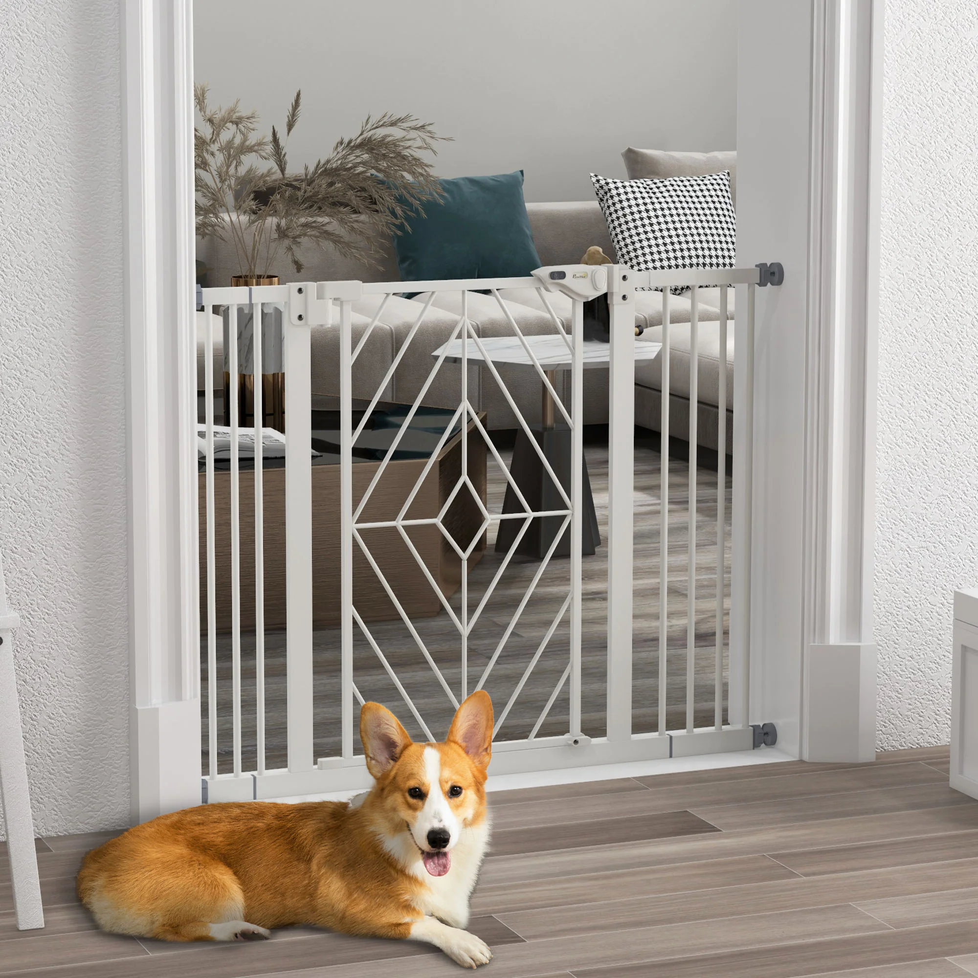 Pressure Fit Safety Gate w/ Auto Closing Door, Double Locking - Image 11
