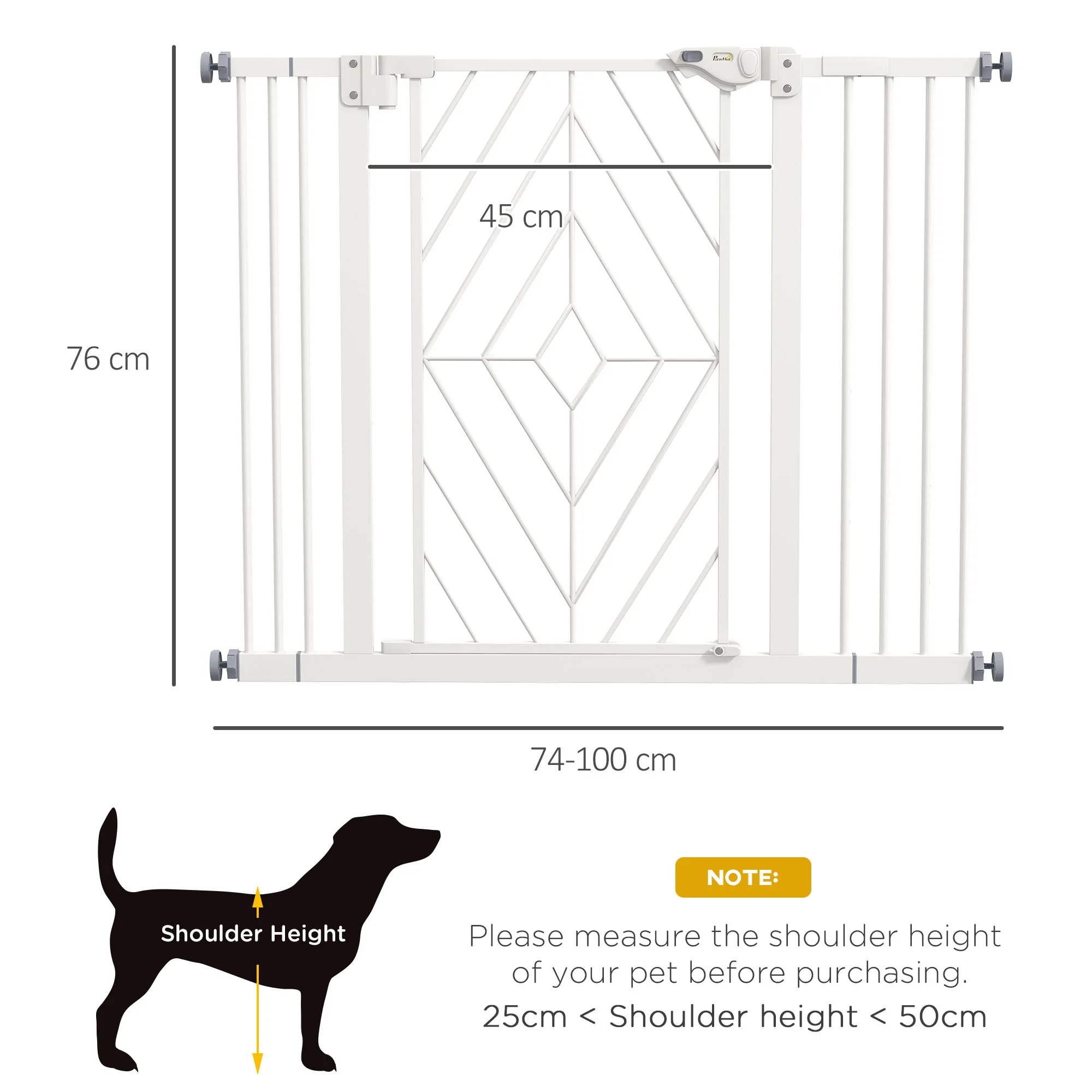 Pressure Fit Safety Gate w/ Auto Closing Door, Double Locking - Image 14