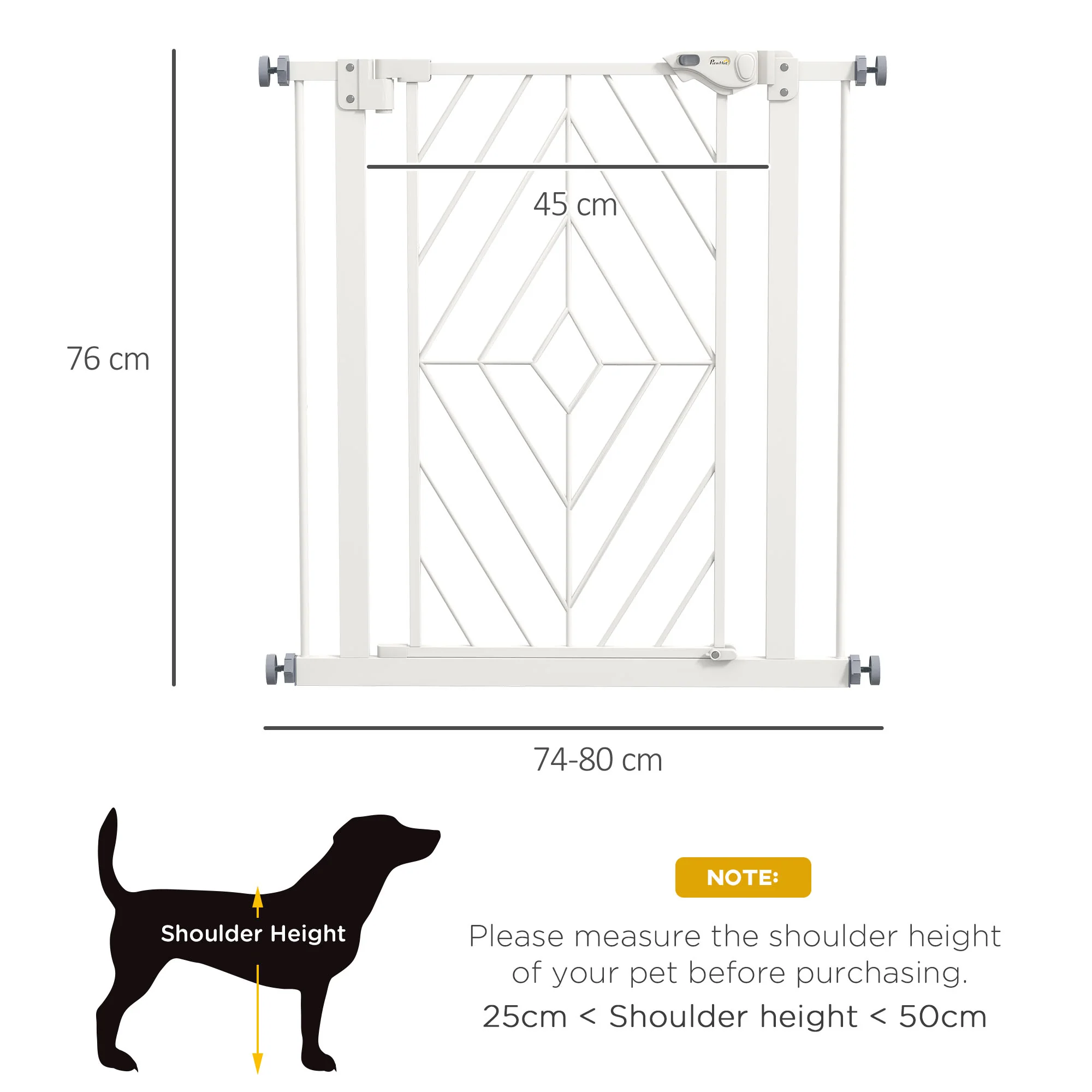 Pressure Fit Safety Gate w/ Auto Closing Door, Double Locking - Image 5