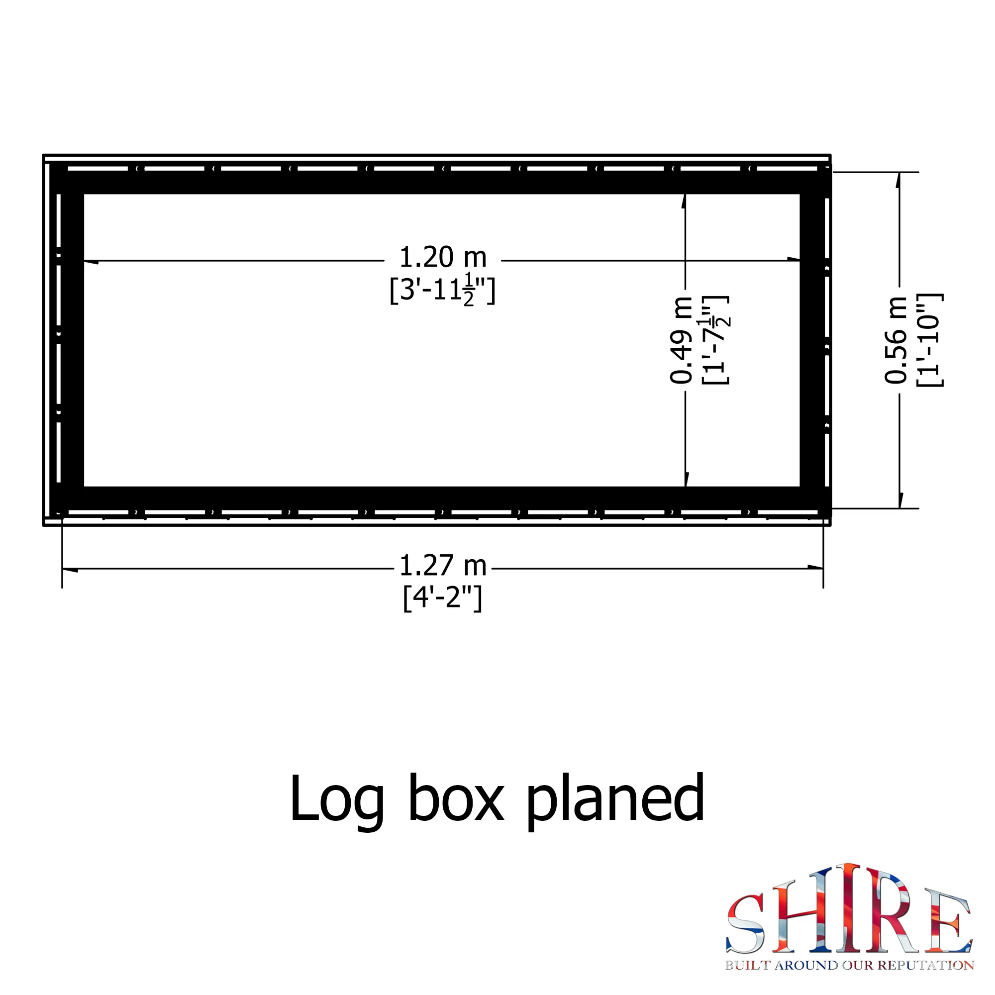 Pressure Treated Log Box In Planed Finish - Image 6