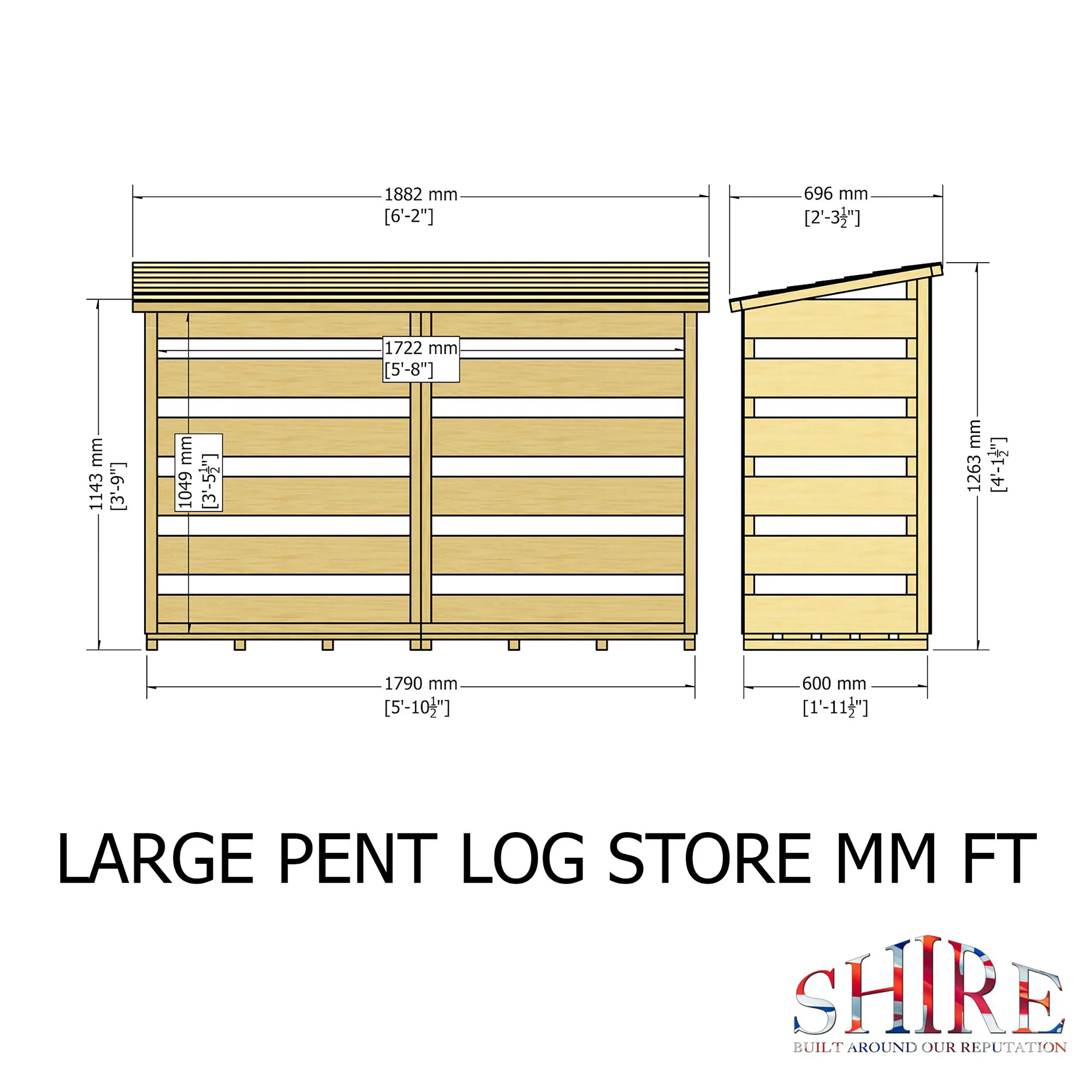 Pressure Treated Log Store - Image 6