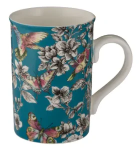 Price & Kensington Hummingbird Floral Teal Mug 300Ml