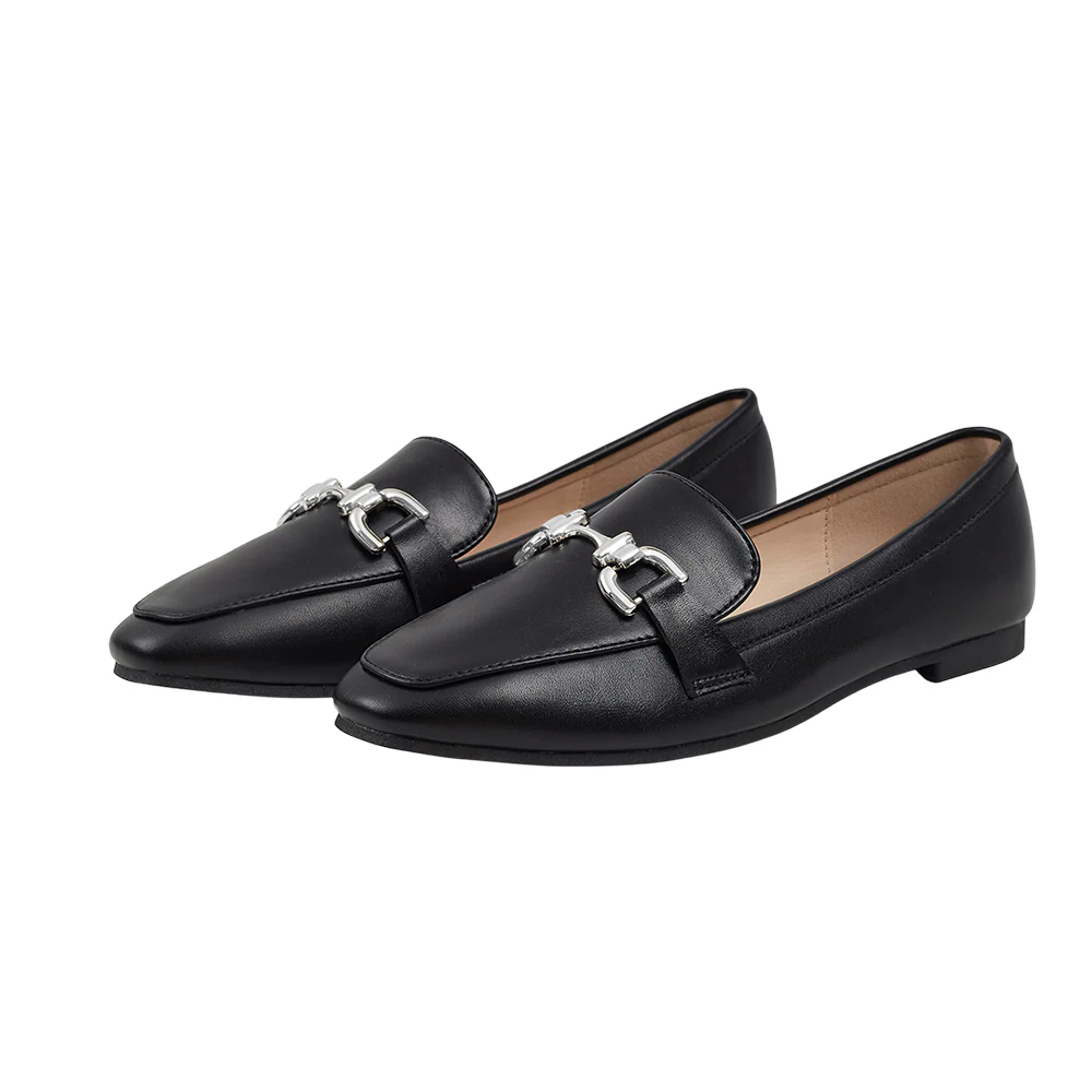 PU Leather Closed Toe Loafers - Image 3