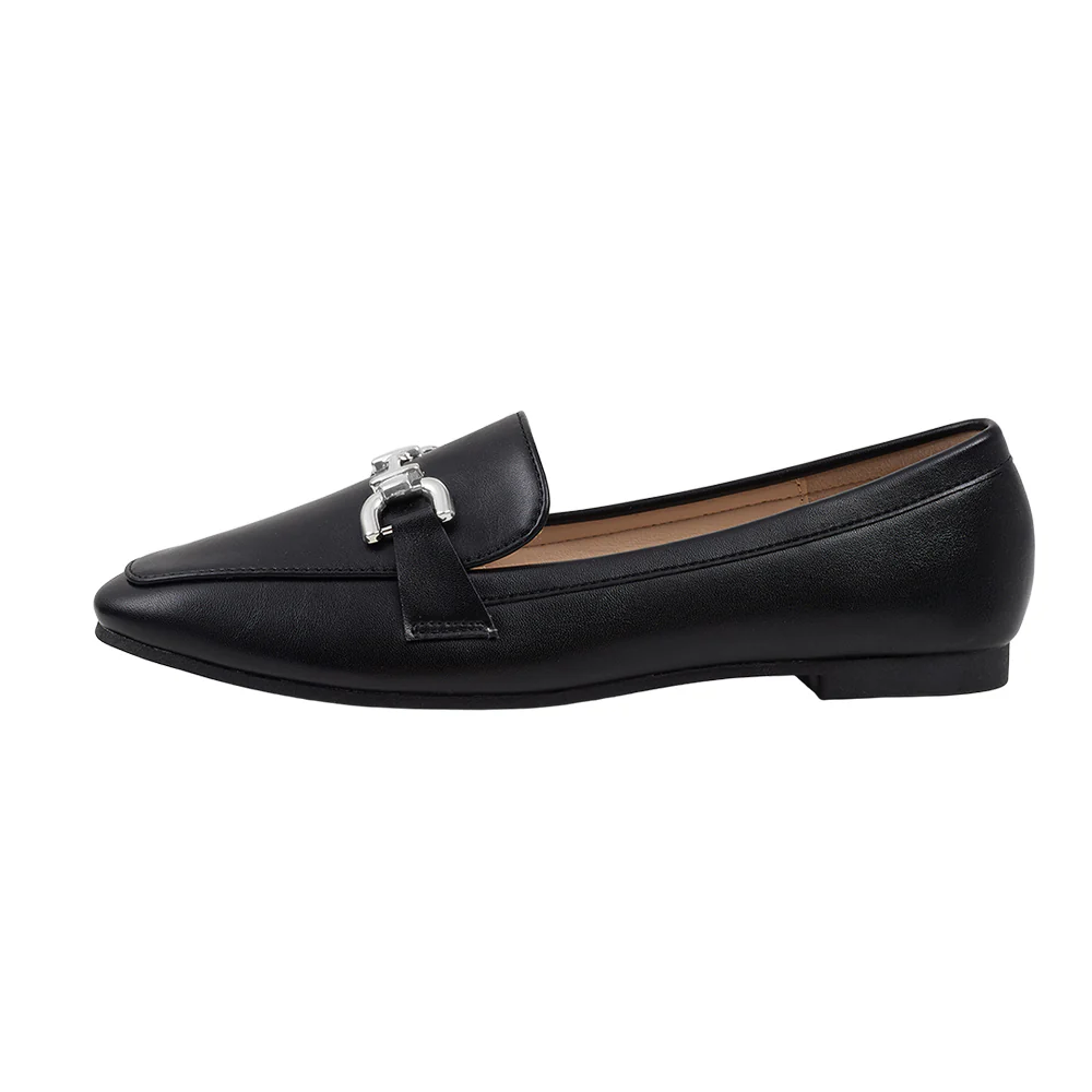 PU Leather Closed Toe Loafers - Image 6