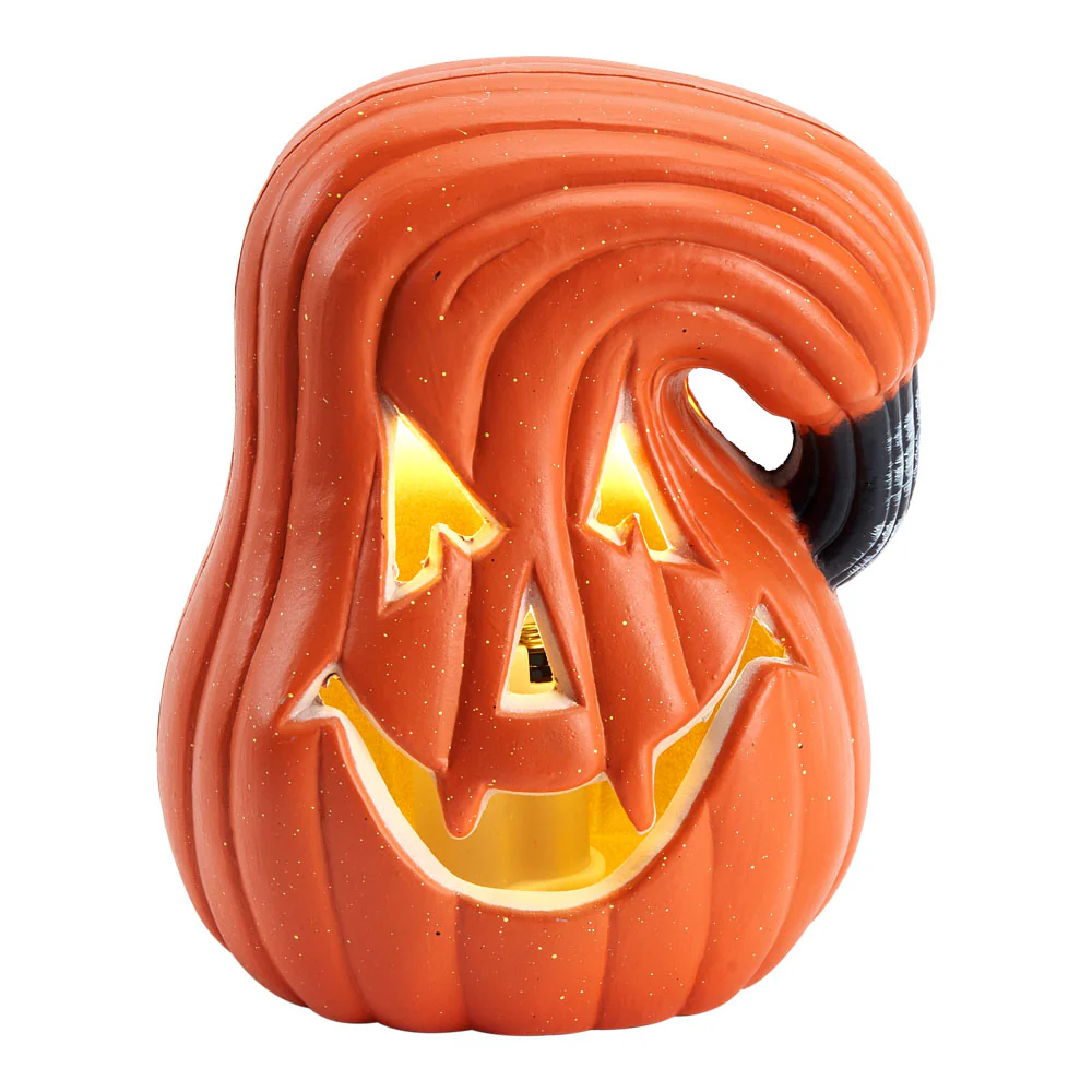 Pumpkin Lantern With Warm LED Lights - Image 3