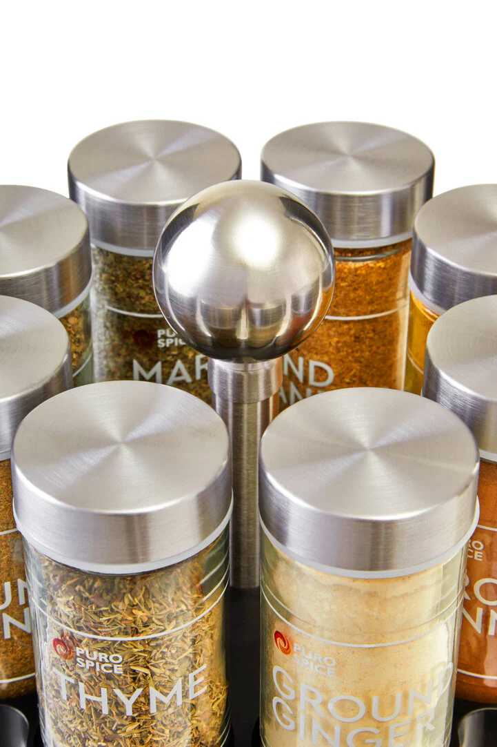 Puro Revolving Spice Rack with 16 Spices and Herbs - Image 4