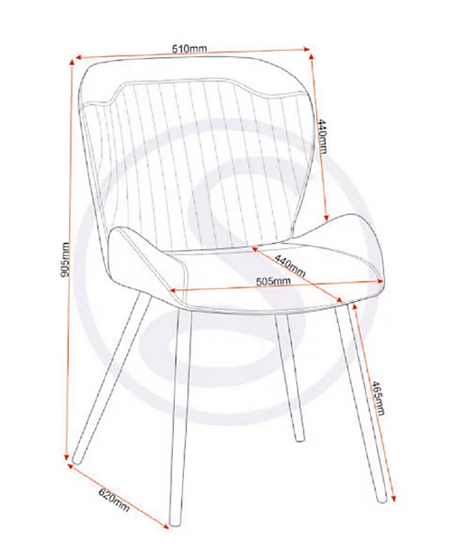 QUEBEC DINING CHAIR (X4 PER BOX) - GREY PU - Image 6