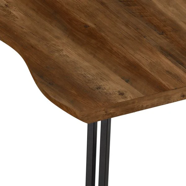 QUEBEC WAVE EDGE DINING TABLE - MEDIUM OAK EFFECT - Image 4