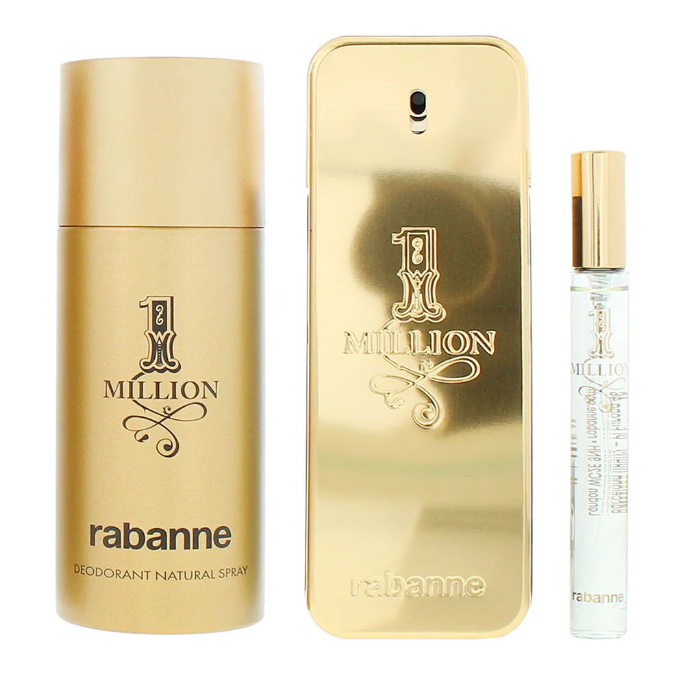 Rabanne 1 Million 3 Piece Gift Set: Eau De Toilette 100ml - Eau De Toilette 10ml - Image 2