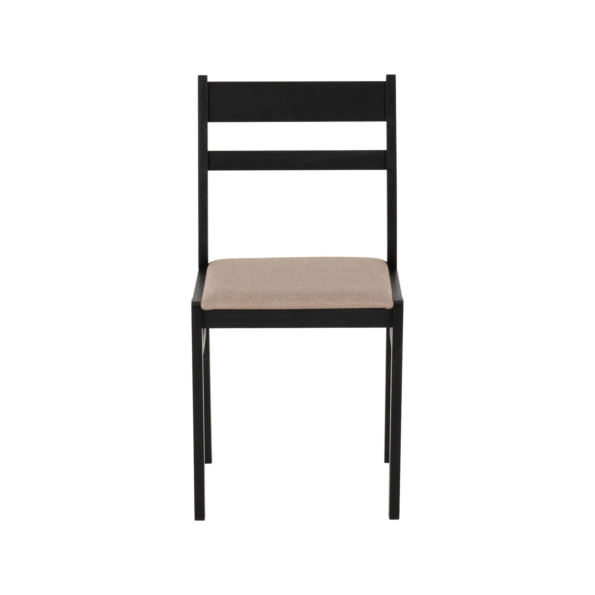 RADLEY 1+4 DINING SET - BLACK/OAK EFFECT/OAT FABRIC - Image 4