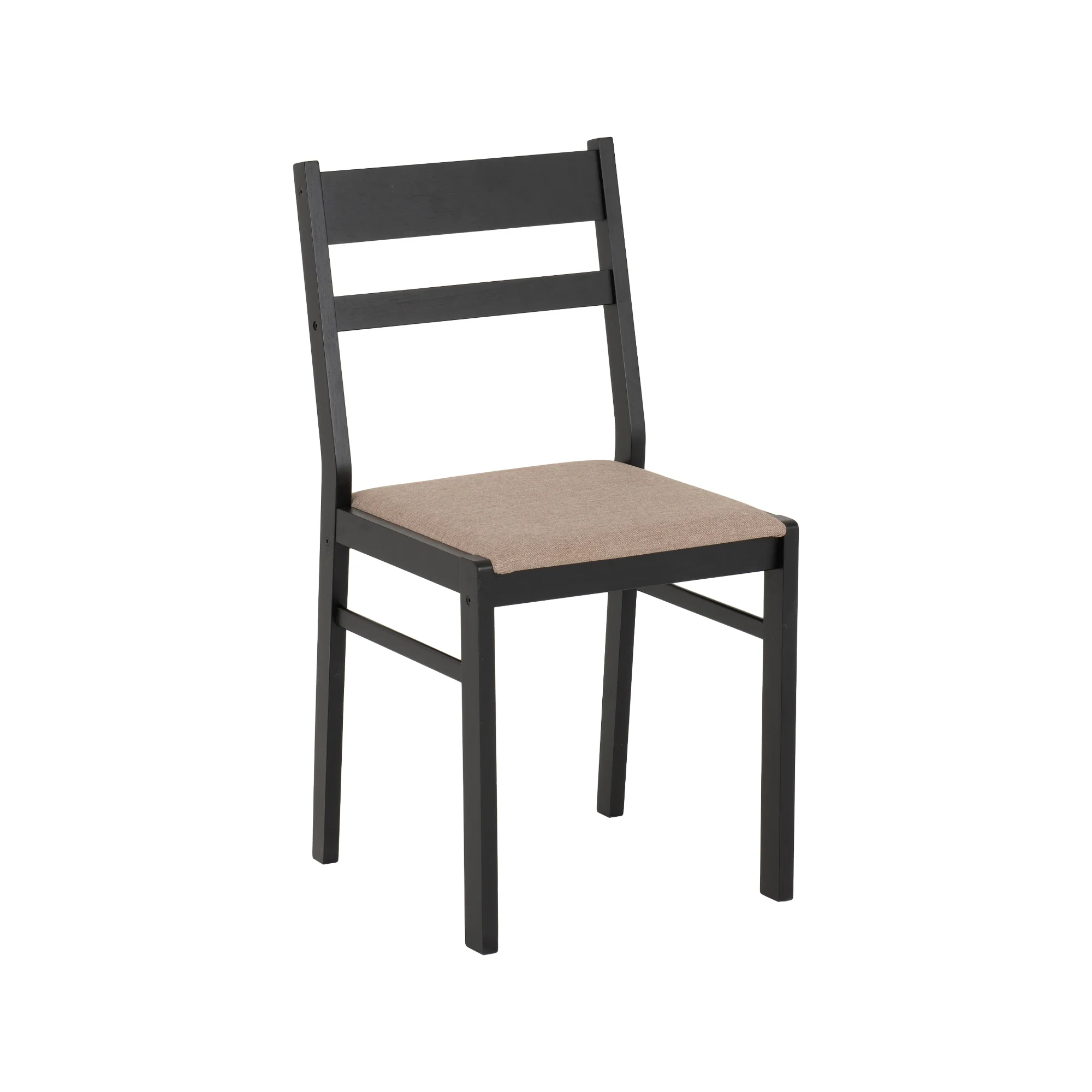 RADLEY 1+4 DINING SET - BLACK/OAK EFFECT/OAT FABRIC - Image 5